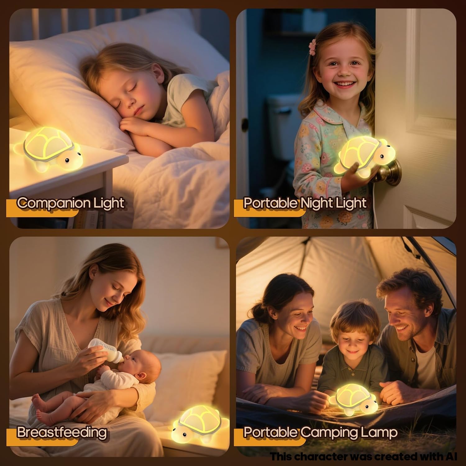 Schildkröten-Nachtlicht für Kinder, 7 Farbwechsel und Touch-Steuerung, wiederaufladbare USB-Silikon-LED-Lampe zum Stillen, Baby-Kleinkind-Schlaf, Kinderbett, ideales Geschenk für Jungen und Mädchen