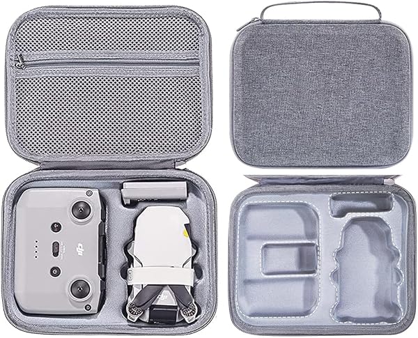 Mini 4Kケース 収納バッグ DJI Mini 4K / 2 SE / 2用ドローンおよびRC-N1C/RC-N1 保護ケース アクセサリー 予備バッテリースロット2個を搭載 軽量・耐衝撃・落下防止・携帯便利 ポータブルトキャリーバッグ - 1