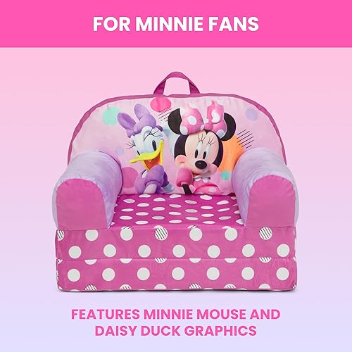 Miniatura 5 de Delta Children - Silla abatible Minnie Mouse Cozee Buddy para niños, rosa
