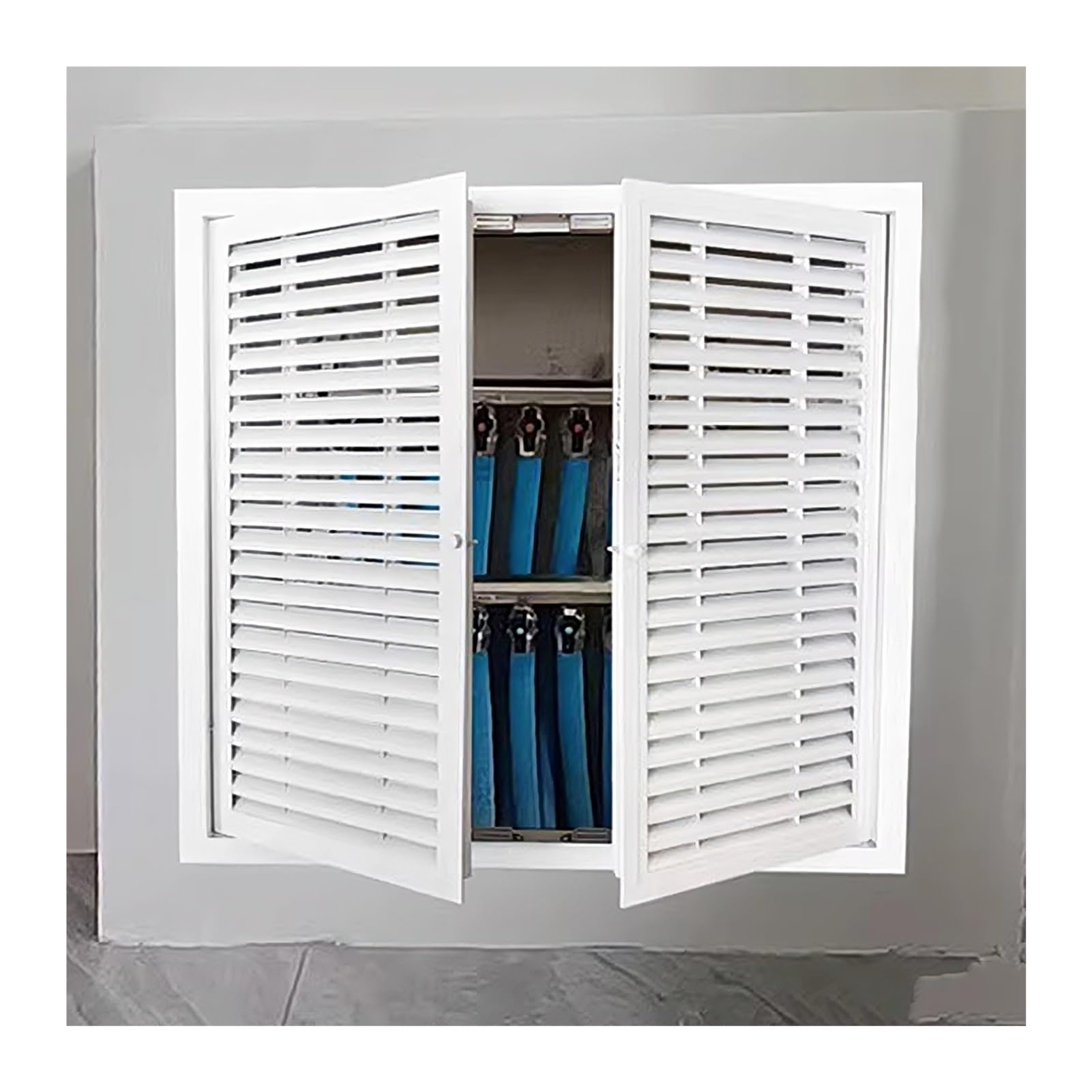 Rejilla de ventilación de aluminio blanco de dos caras con cubierta extraíble, 40 x 50 cm, ideal para calefacción por suelo radiante y ventilación de retorno de caja eléctrica