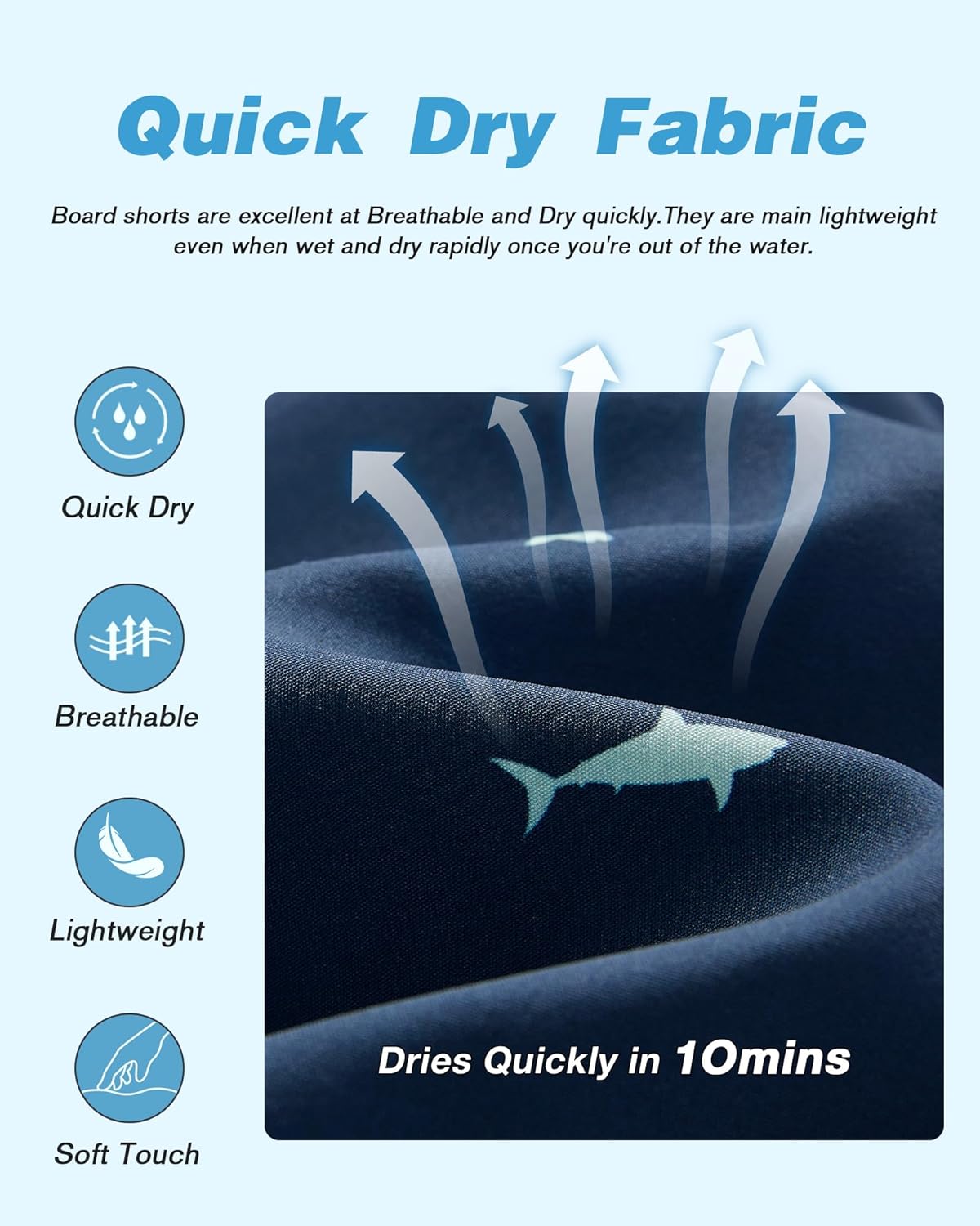 zeetoo Men's Swim Trunks 9" Quick Dry Bathing Suit Swimming Board Shorts Mesh Lining Beach Shorts Swimwear - Image 4