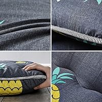 Vista 145 de Colchón futón japonés de piso gris constelación, de piso tatami, portátil, para acampar, para niños, sofá cama plegable enrollable con protector