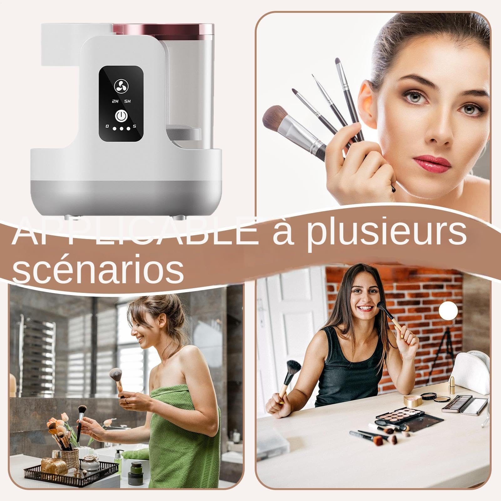 Elektrischer Makeup-Pinselreiniger Automatisches Sanftes Reinigungsgerät