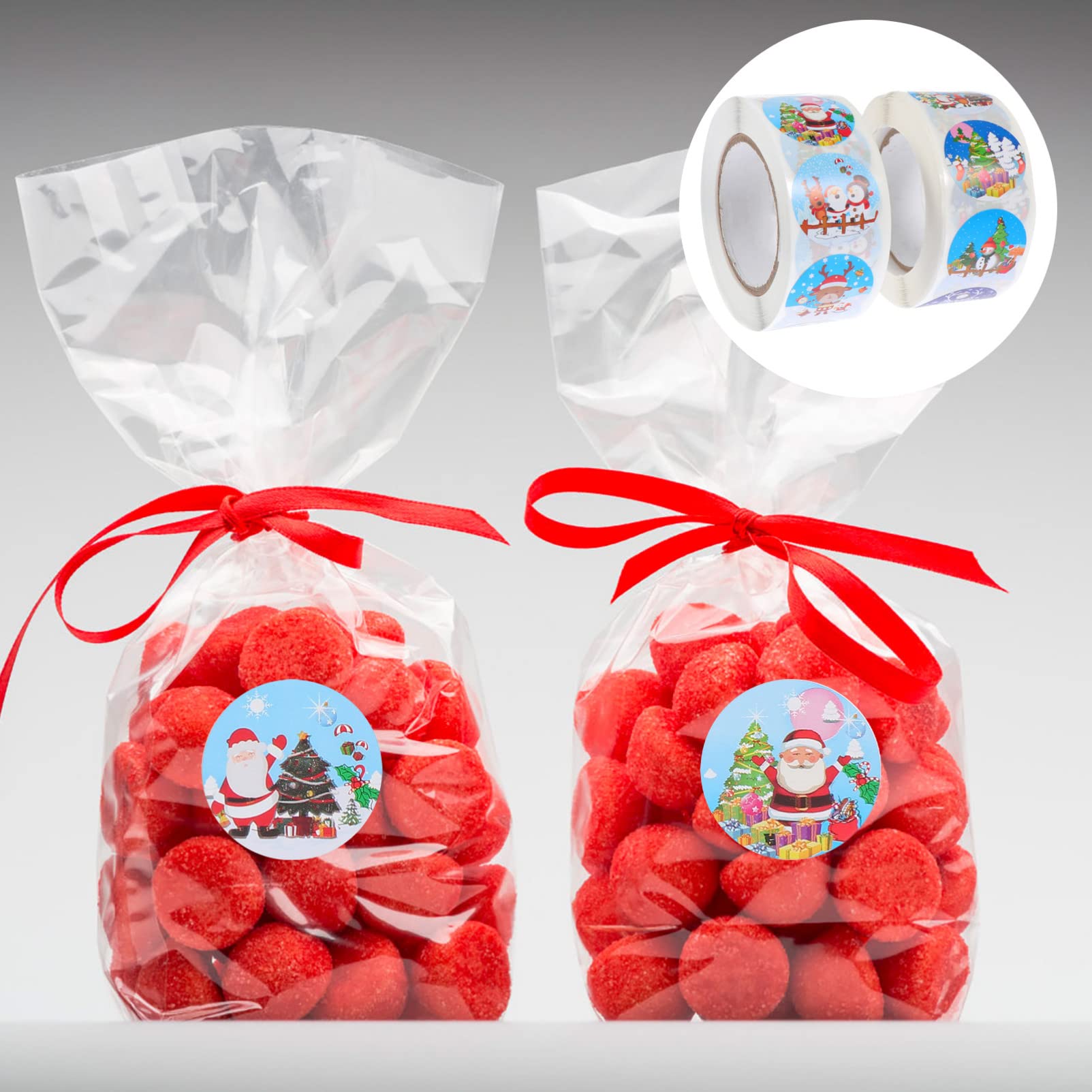 NUOBESTY 3 Set Etichette Adesive Natalizie Adesivi Invernali Babbo Natale Mese Etichette Adesive Natale Etichette Adesivo Per Imballaggio Da Forno Adesivi Di Carta 6 * 3