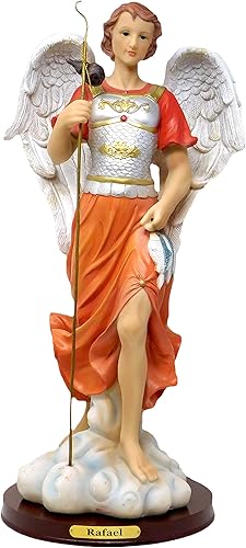 Figura de estatua de San Rafael Arcángel de San Rafael de 18 pulgadas Imagen San Rafael Arcangel Estatua religioso regalo arte