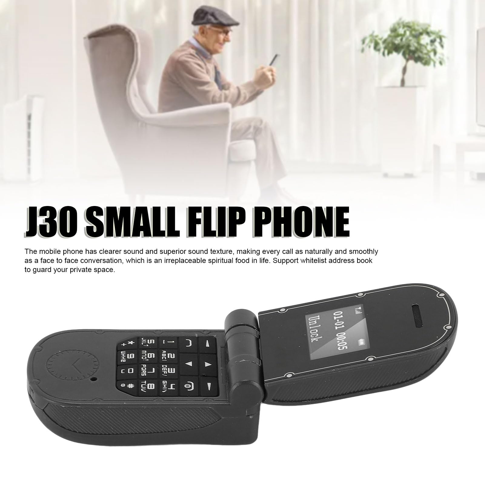 Smallest Mobile Phone 2G Flip Phone Unlocked Basic Phones With Large ...