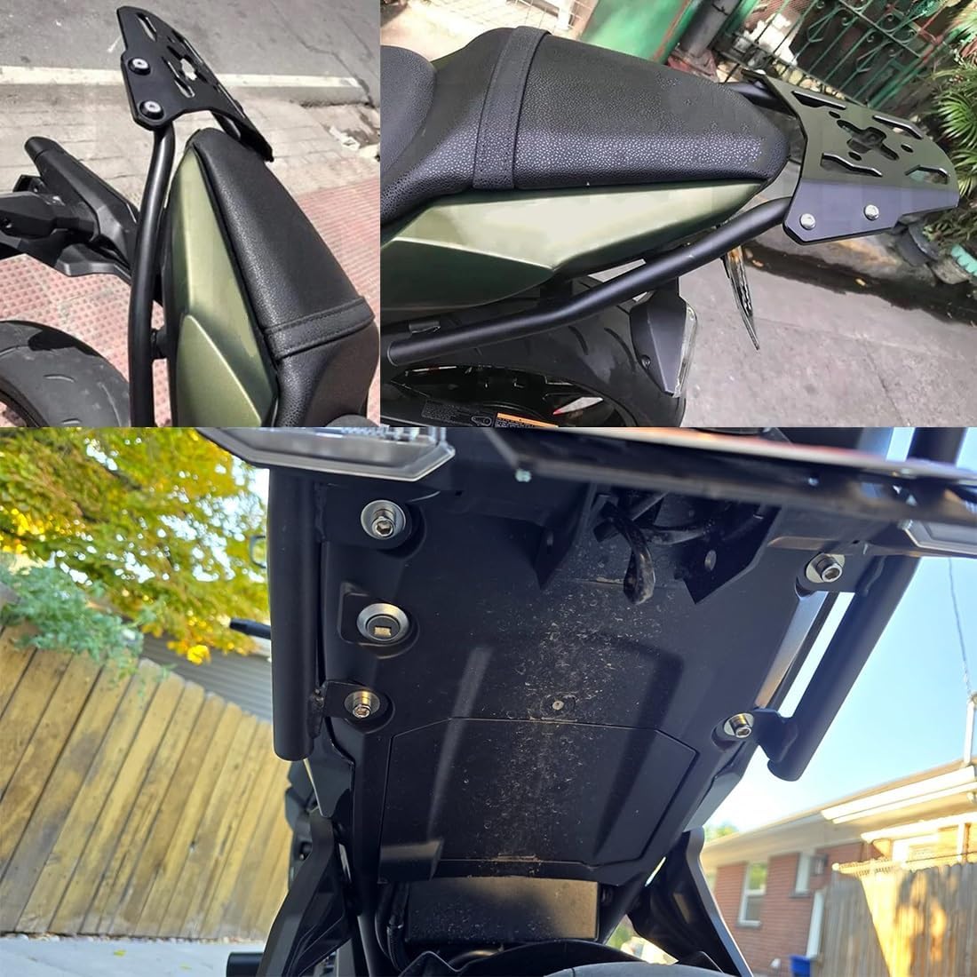 for Ninja 650 Z650 2017-2025 Motorcycle Rear Carrier Luggage Rack Bracket Top Box Case Support Tail Storage Rack Extended Seat Shelf