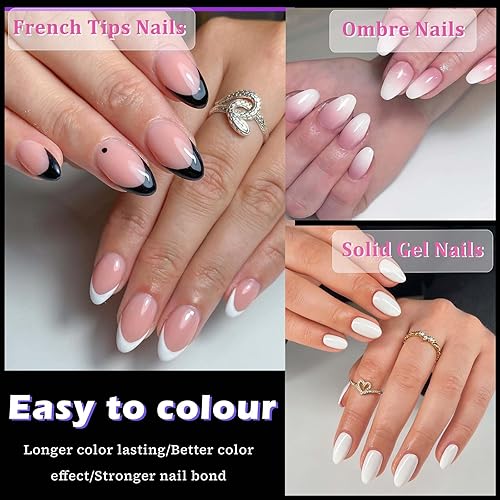 Miniatura 7 de 510 puntas de uñas cortas de almendra, punta de uñas de gel suave, uñas postizas de almendra, uñas artificiales, 15 tamaños, cobertura completa,