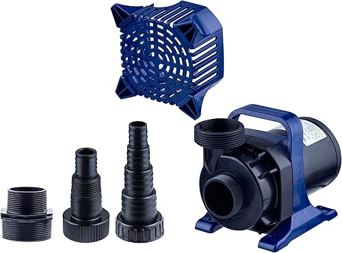 Miniatura 3 de Alpine Corporation Bomba de agua sumergible de 6550 GPH con cable de 33 pies y adaptadores para estanques, fuentes, cascadas y circulación de agua,