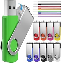Chiavetta USB 16GB 10 Pezzi, Pen Drives Portatile, Pennetta USB 2.0 - Girevole Pendrive 16 GB, Penna USB, Multicolorato Chiave USB - FEBNISCTE Chiavette USB 2.0 16 Giga Pennina USB