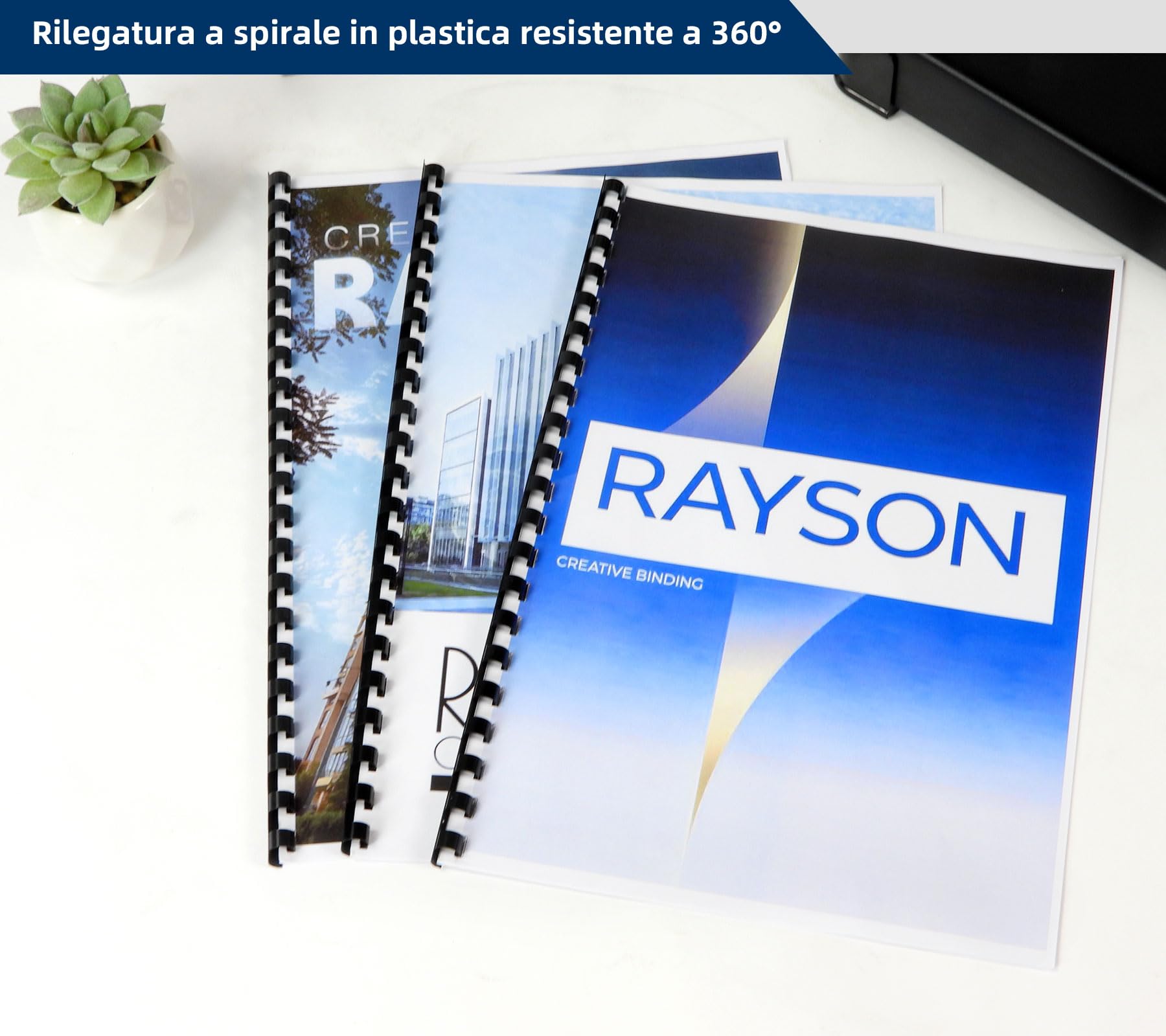 RAYSON SD-220B Rilegatrice Spirale Plastica, 21 Fori, 400 Fogli