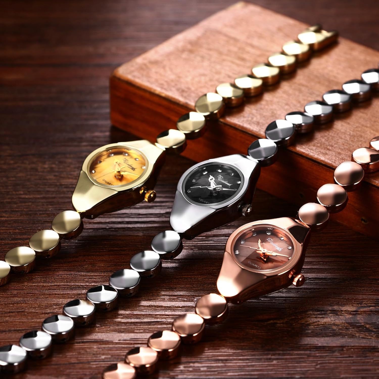 Avaner Women's Stainless Steel Watches: Unique Slim Band Analog Quartz Adjustable Wrist Watches for Women Ladies - Image 7