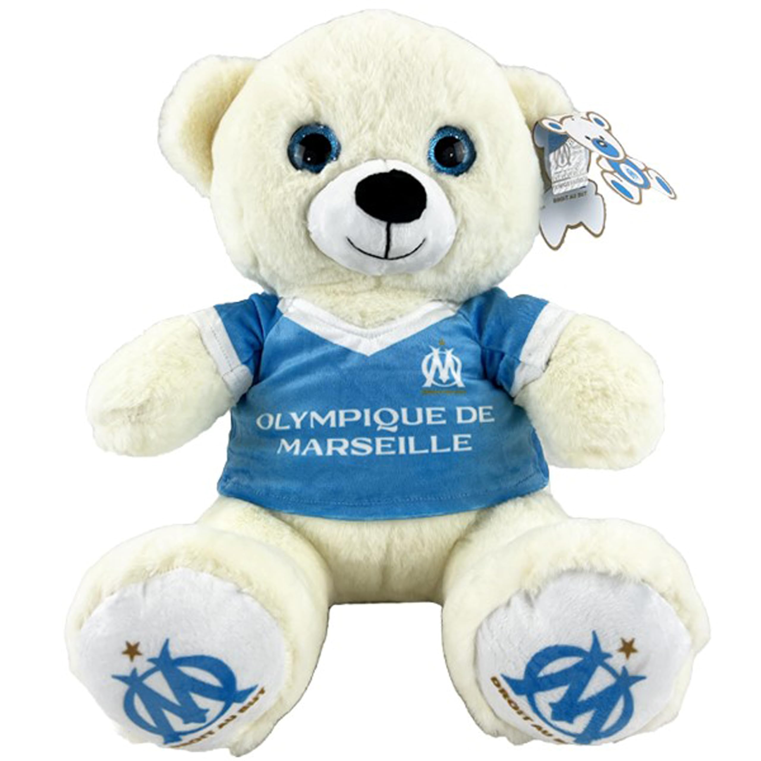 OLYMPIQUE DE MARSEILLE Peluche Ours Om - 35 cm - Collection Officielle