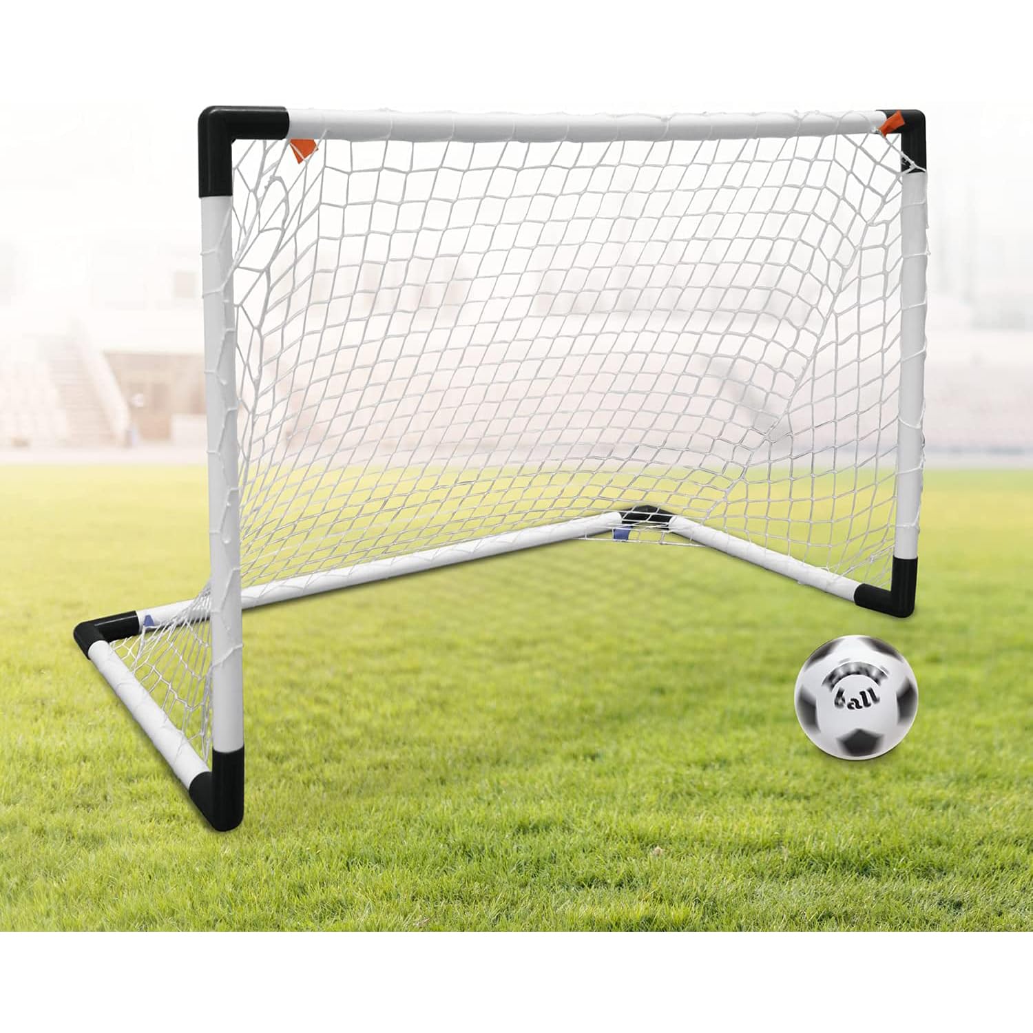 Mondo 18054 – 2 w 1 Goal Post, 2 bramki 91,5 x 63 cm lub 1 bramka 183 x 121 cm i mini piłka