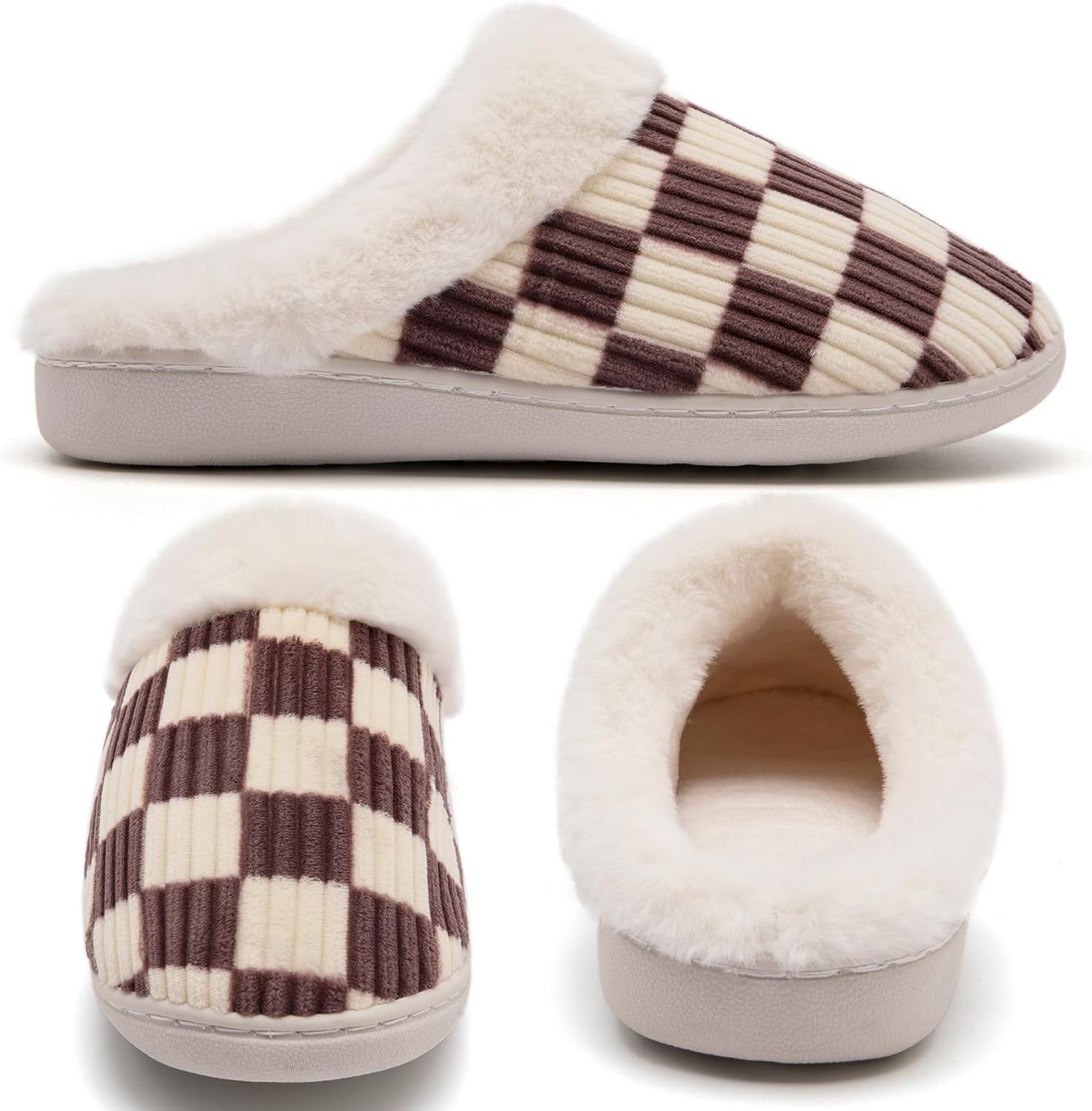 Guyarns House Slippers for Women & Men - Fuzzy, Casual Indoor/Outdoor Shoes with Memory Foam & Faux Fur Lining - Image 3