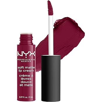 NYX PROFESSIONAL MAKEUP Soft Matte Lip Cream, High-Pigmented Cream Lipstick - Copenhagen, Matte Rich Plum