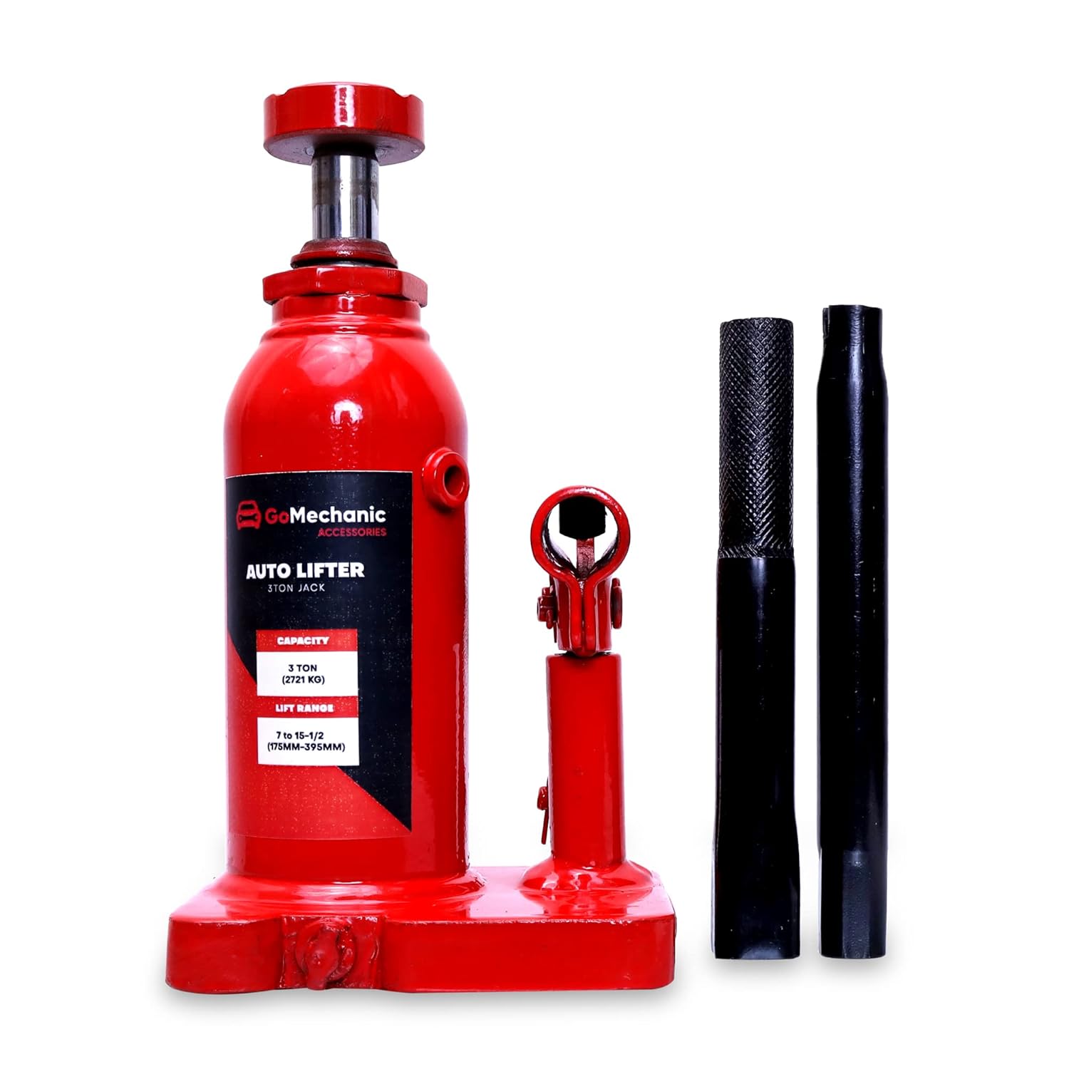 GoMechanic 3 Ton Double Lift Premium Hydraulic Bottle Jack for Car