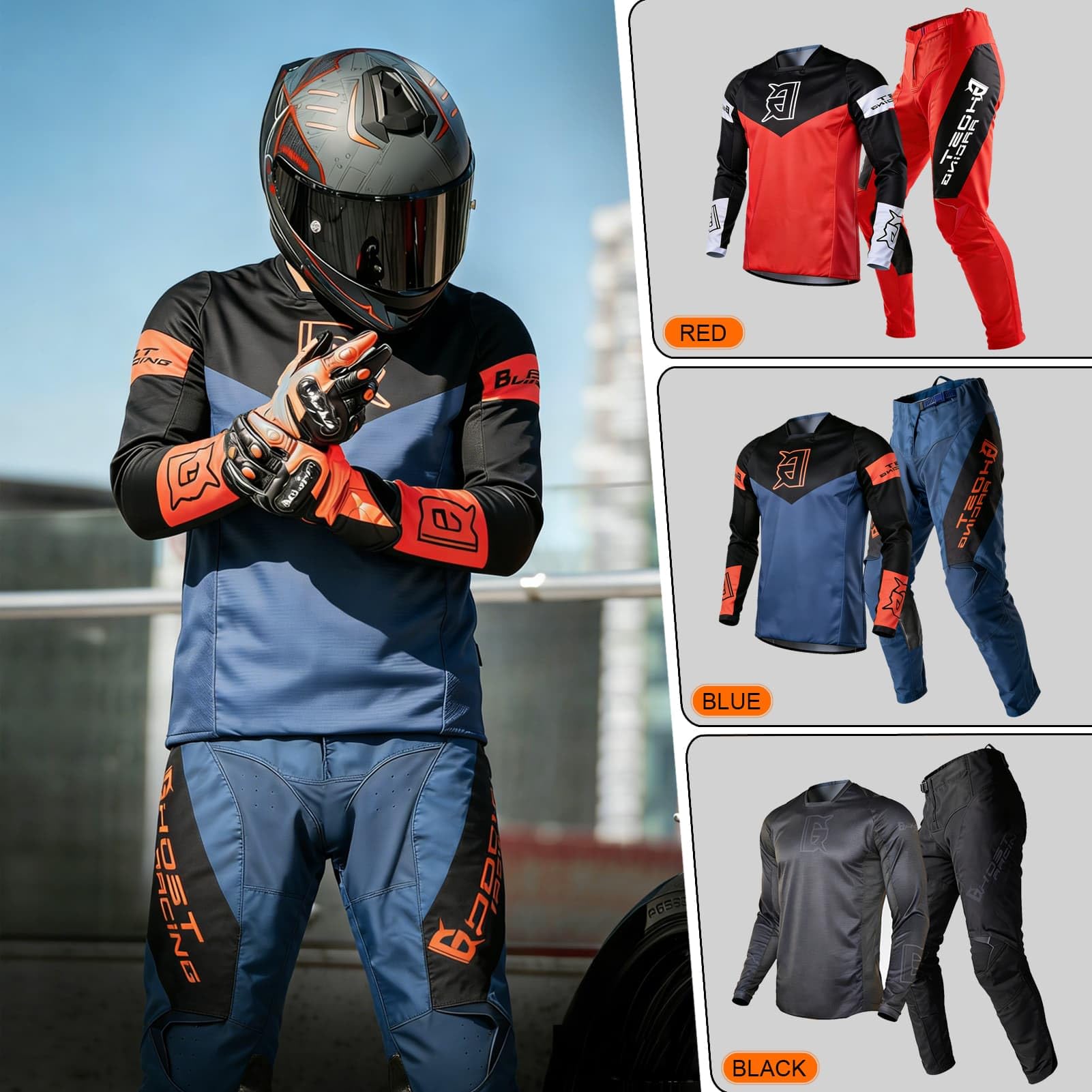 Maillot MTB Pantalones de Camiseta de Motocross Traje Hombres Bicicleta Sucia Juego de Engranajes MX Mujeres Fuera del Camino Montando Adulta Ropa de Carrera