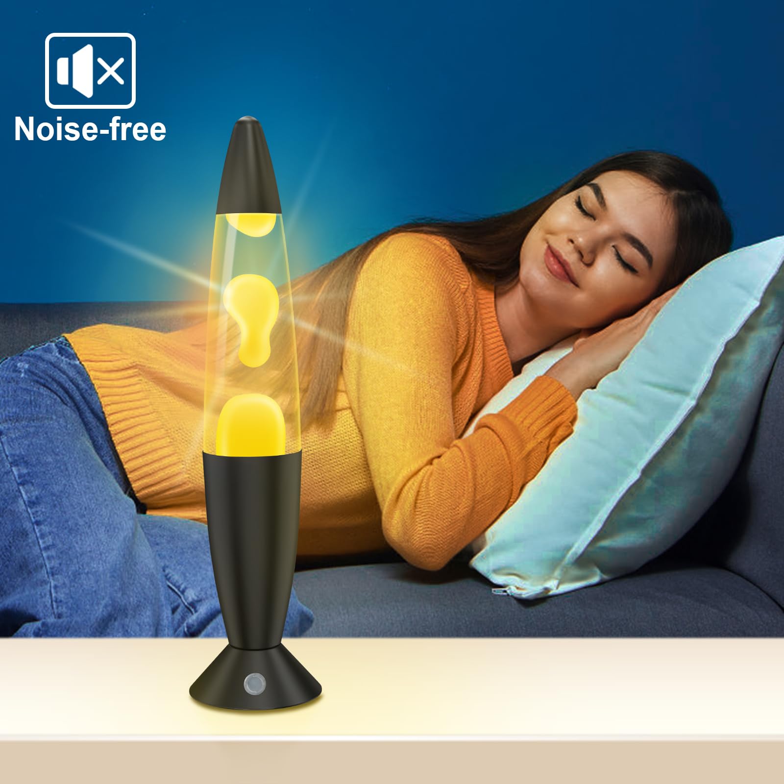 FBSPORT Lavalamp Lampada Lavalamp, 17 Colori RGBW e 4 Modalità di Cambiamento dell'Illuminazione, Lampada Rilassante per Camera da Letto e Soggiorno