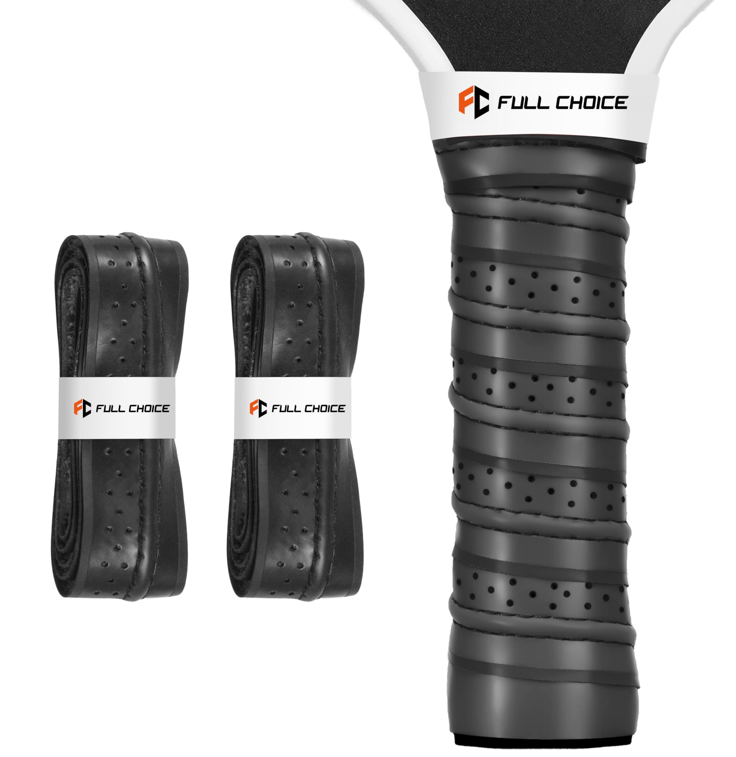 Paquete de 2 cintas de agarre de pala de pickleball, agarre que absorbe la humedad con agujeros ventilados para pickleball, tenis, raquetball y más, absorbe los golpes y es cómoda, color