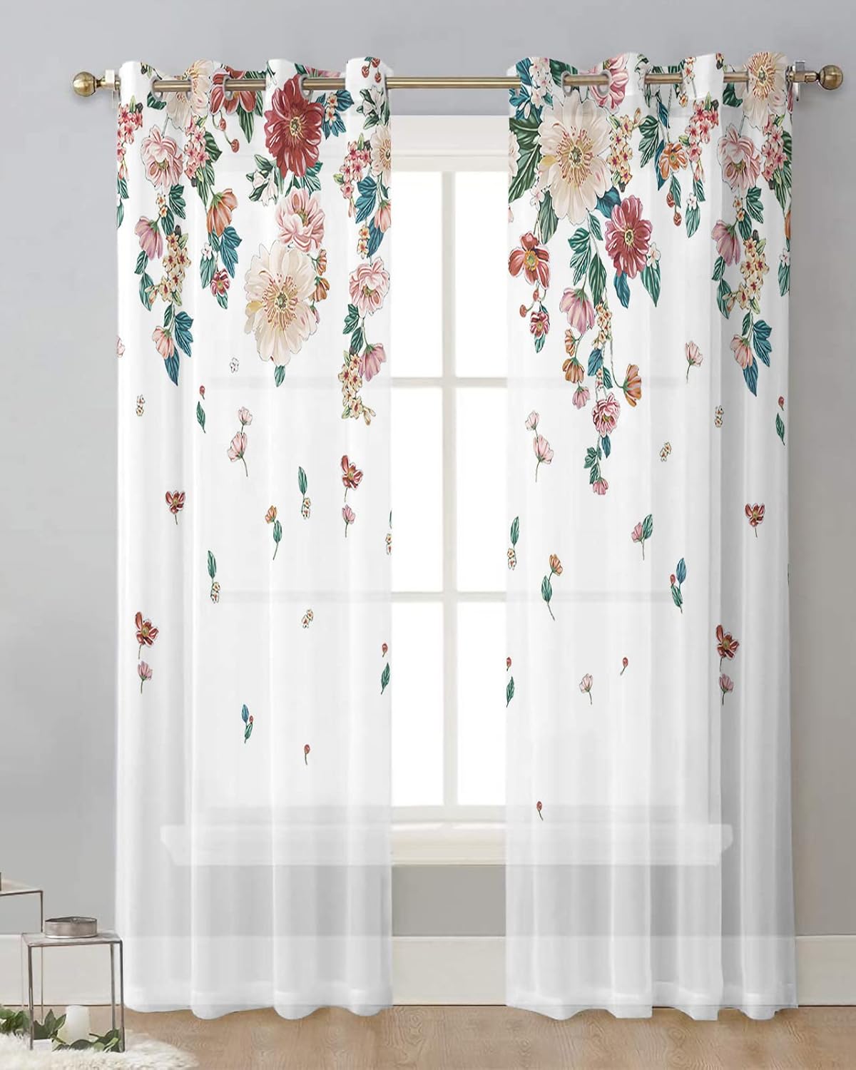 2 Piezas De Cortinas Reversibles De Retazos De Estilo Indio, Vintage, Multicolor, Multicolor, Para Decoración Del Hogar (surtido