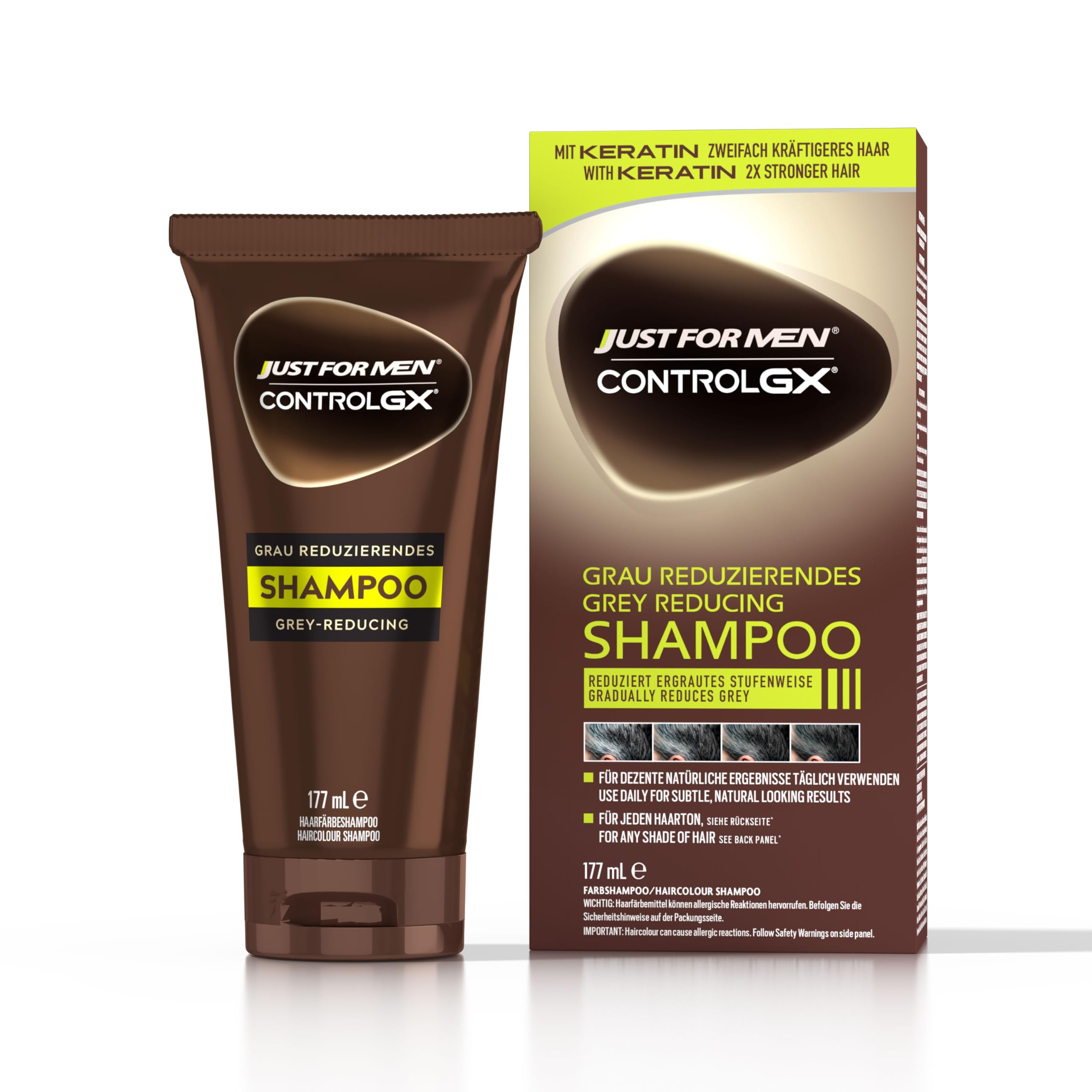 Just For Men Control GX Grey Reducing Shampoo, Coconut Oil, 177 ml