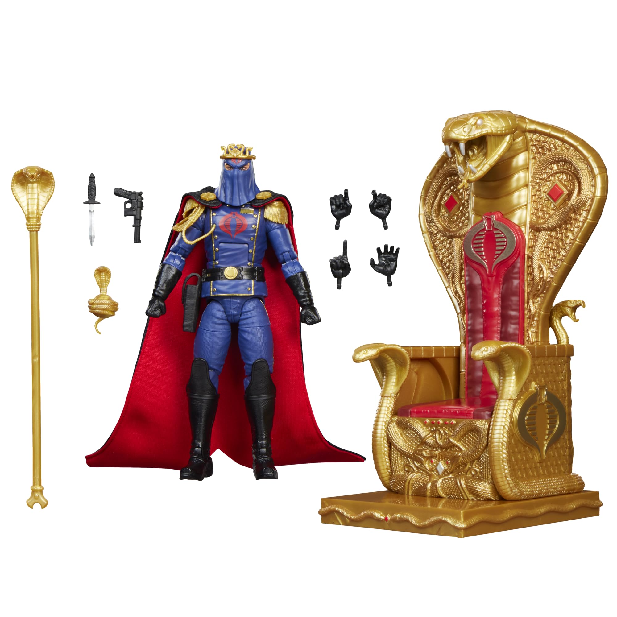 G.I. Joe Classified Series n. 221, Comandante Cobra in uniforme, action figure da 15 cm da collezione, set con 9 accessori incluso il trono