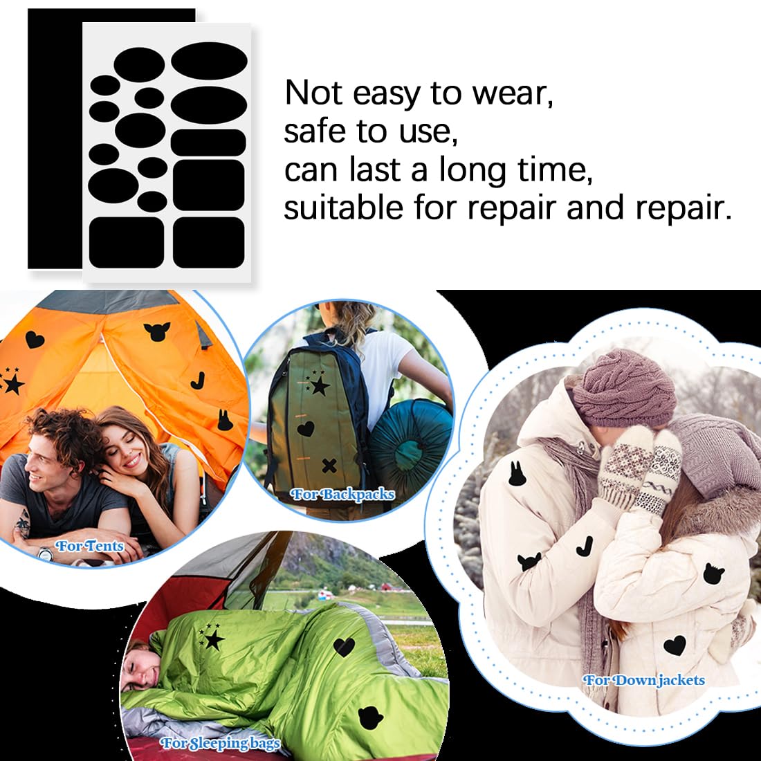 Parche Autoadhesivo De Nylon 20x15 Cm - Repará Carpas, Chaquetas Y Más ¡fácil Y Rápido!