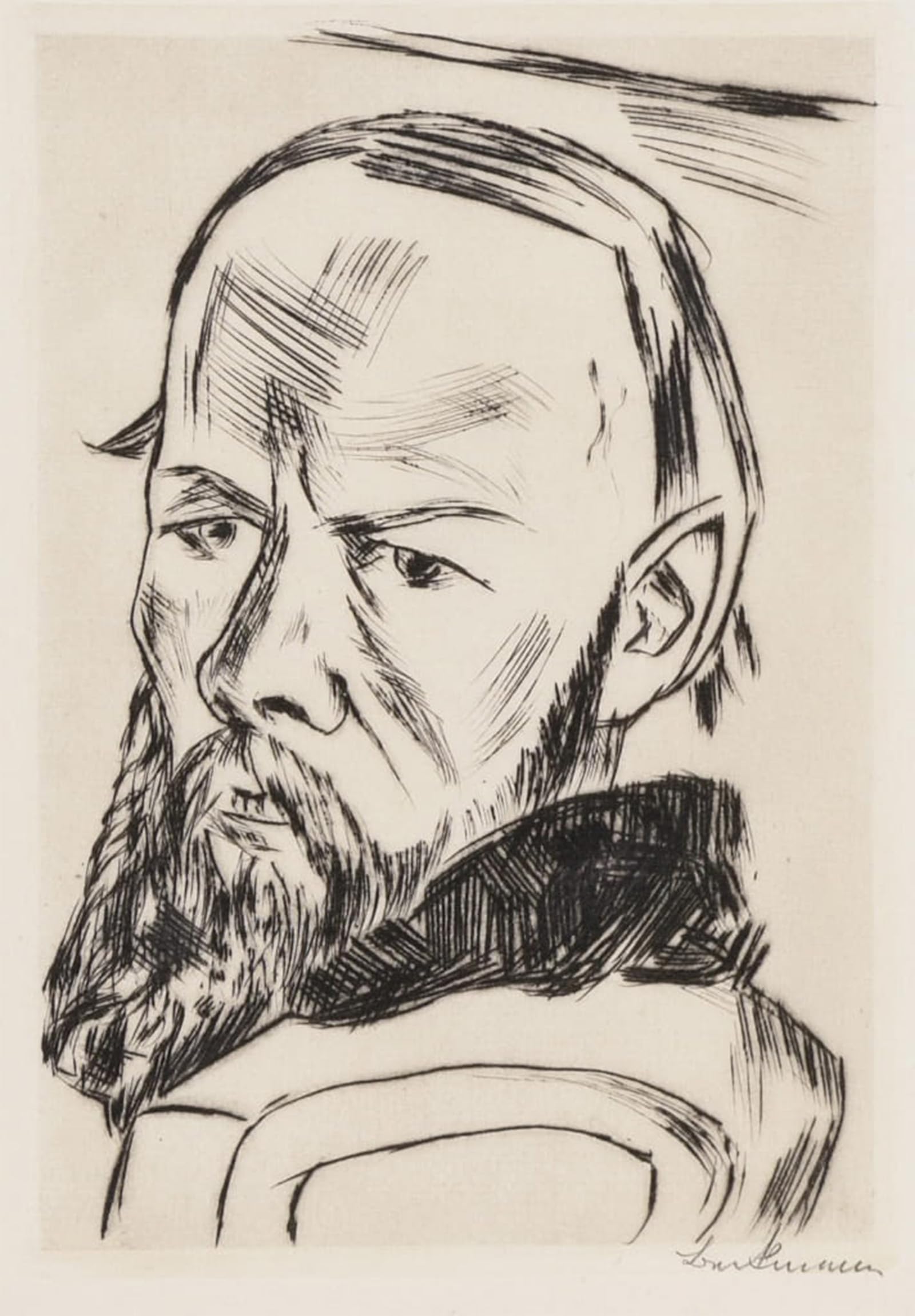 ARTXLXXBN Famous Prints Artwork Pictures Poster Painting Art Dostoevsky Ii by Max Beckmann Artwork Landscape Pictures for Home Decor 60x90cm