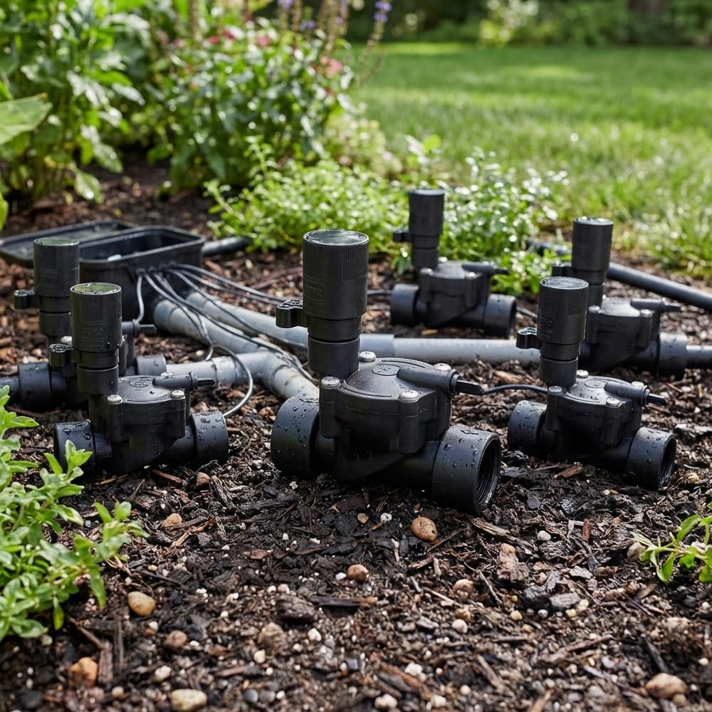 Suinga Electrovalvula de Riego 3/4" | Pack 5 Electroválvula Jardin 24V | Valvula de Riego para Programador Electrico | Control Preciso para Sistemas de Riego Jardin
