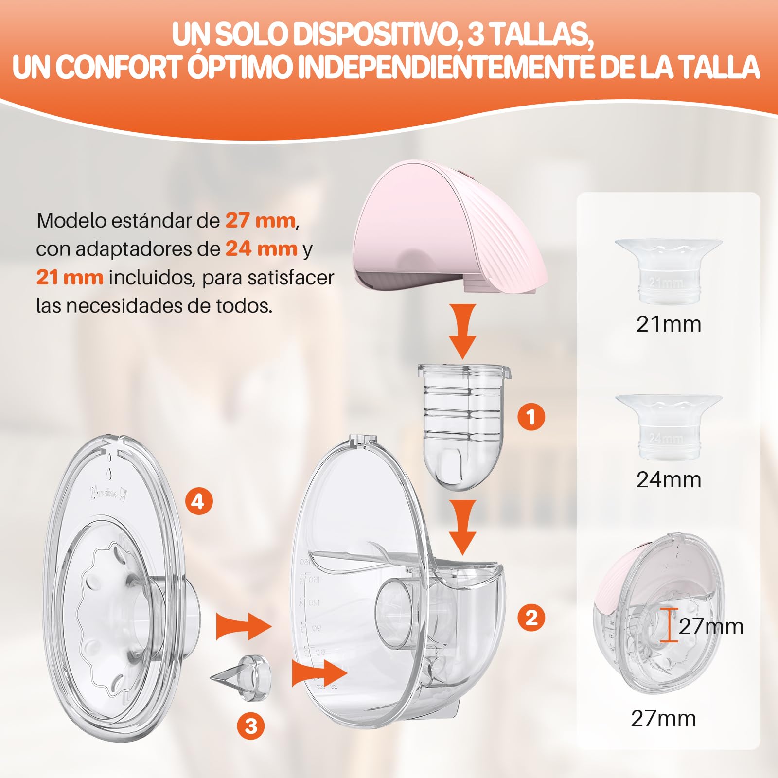 FUNYKICH 2×Sacaleches Eléctrico Manos Libres con 4 Modos y 12 Niveles | Extractor de Leche Materna con Bridas 21/24/27mm, 217g Ligero, Ultra Silencioso, para Mamás en Casa Oficina Viajes