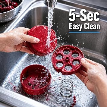 Cherry Pitter Tool - Easy to Use with One-Hand Push Down Design, Kitchen Tool for Cherries, Olives, Small Fruits