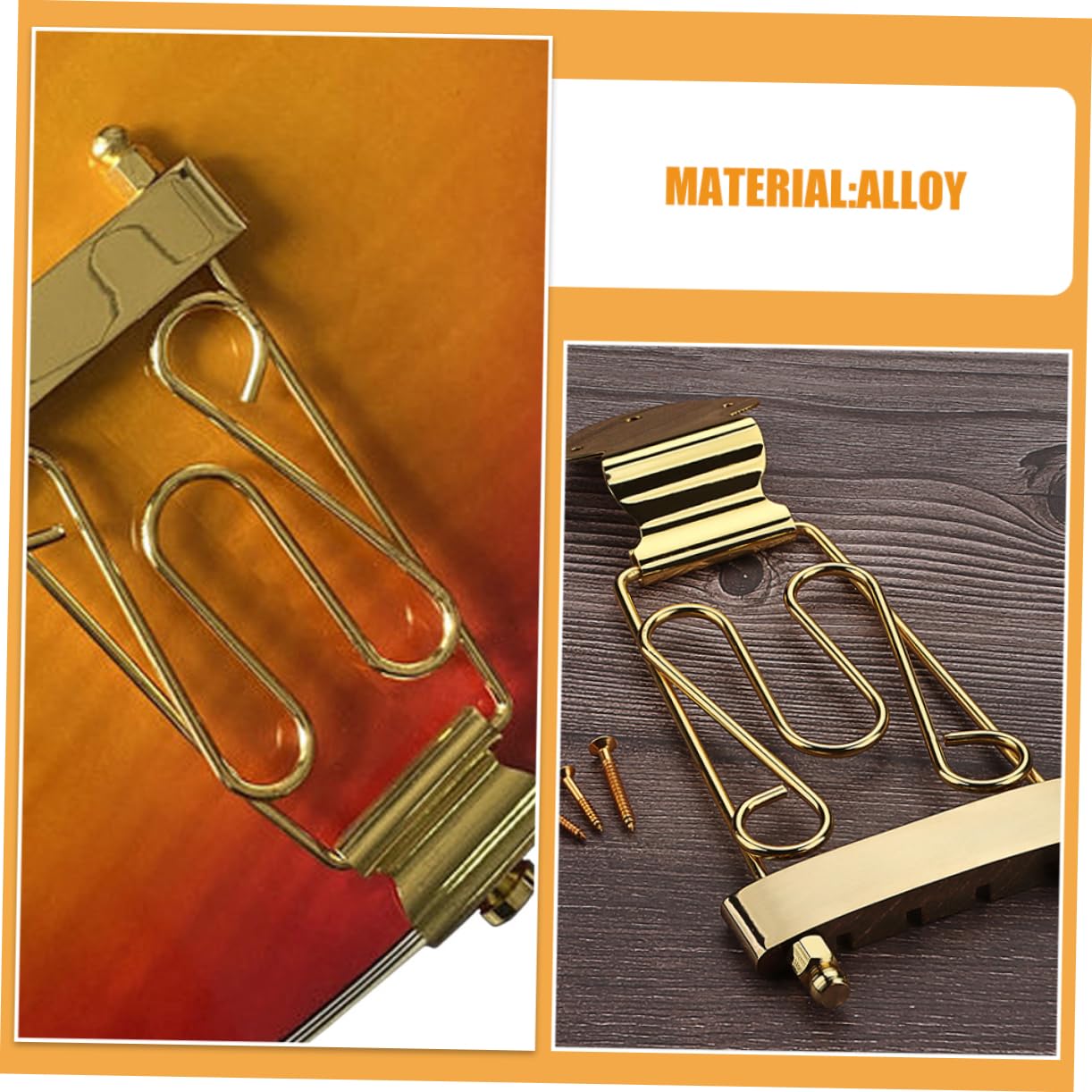 Toyvian 4 Corde Pontper Chitarra Lega per Strumenti Corde Accessorio Chic per Migliorare Del Suono e Facilità Installazione