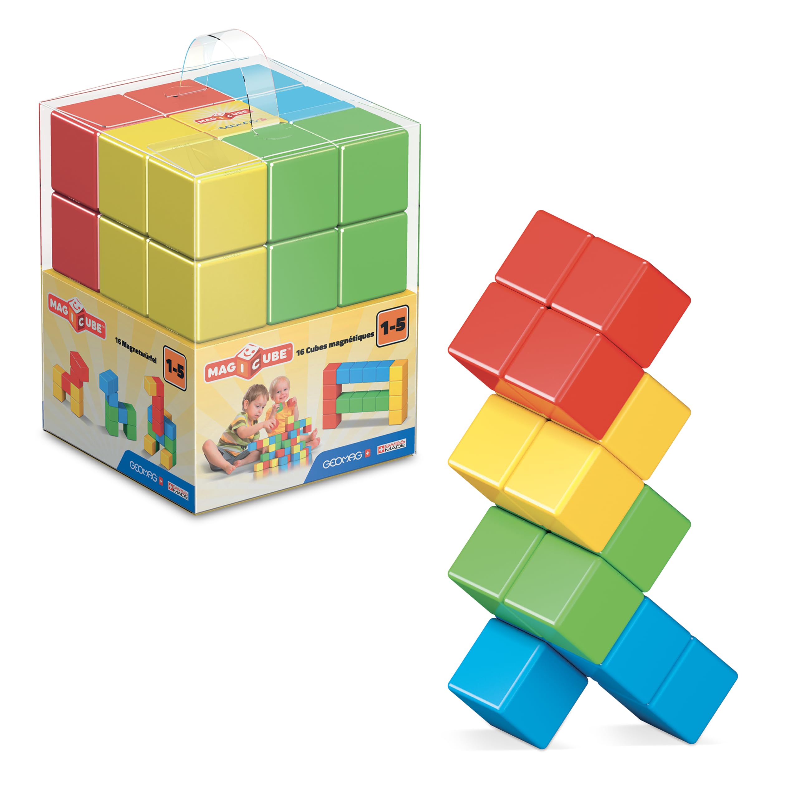 Geomag Magicube 153 - Full Color, Magnetic Constructions, 16 Cubes