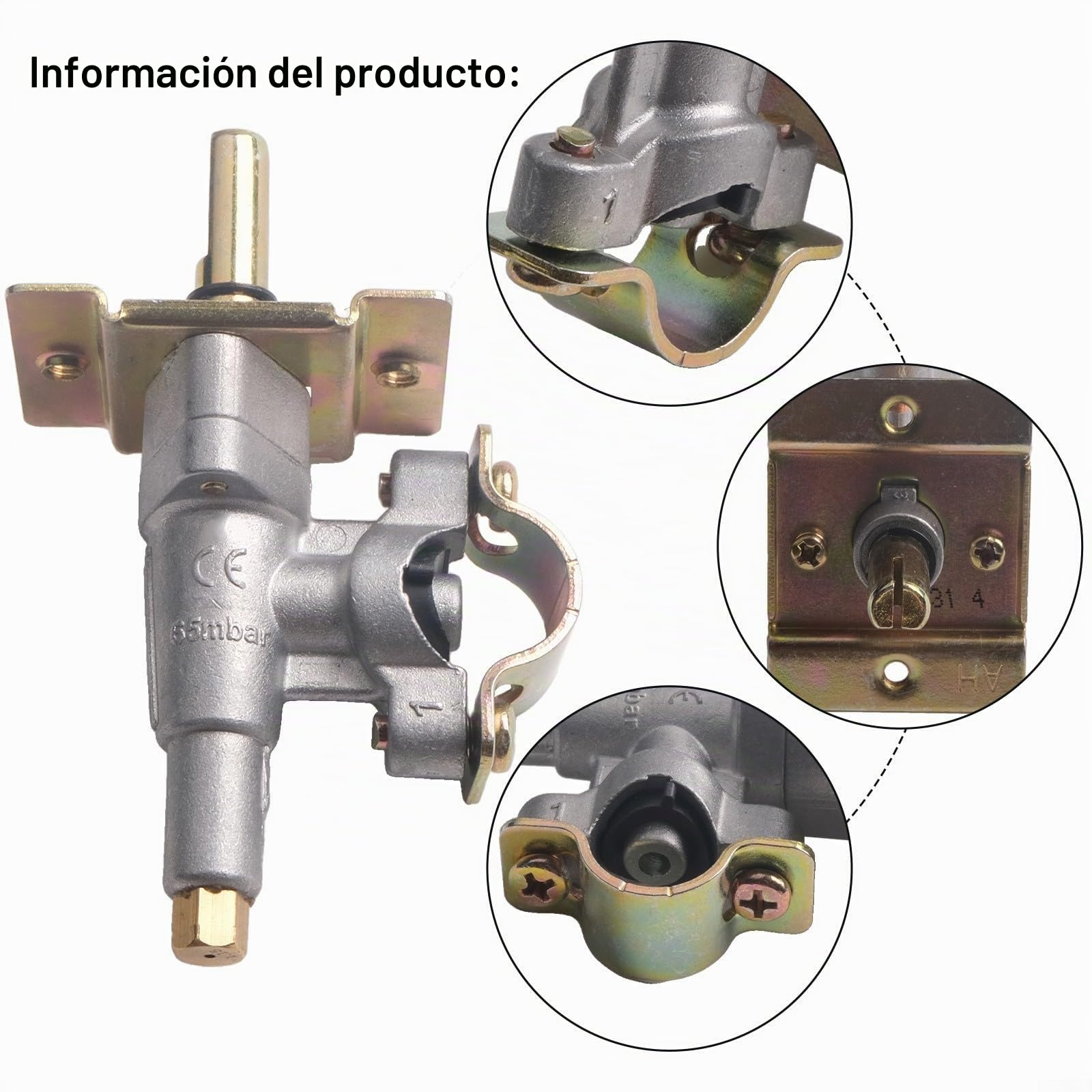 Válvula de control de gas para parrilla, piezas de repuesto para parrilla de barbacoa de 36 pulgadas, 4 quemadores 1565 1554 1836 1866 y 2 quemadores 1517 1651