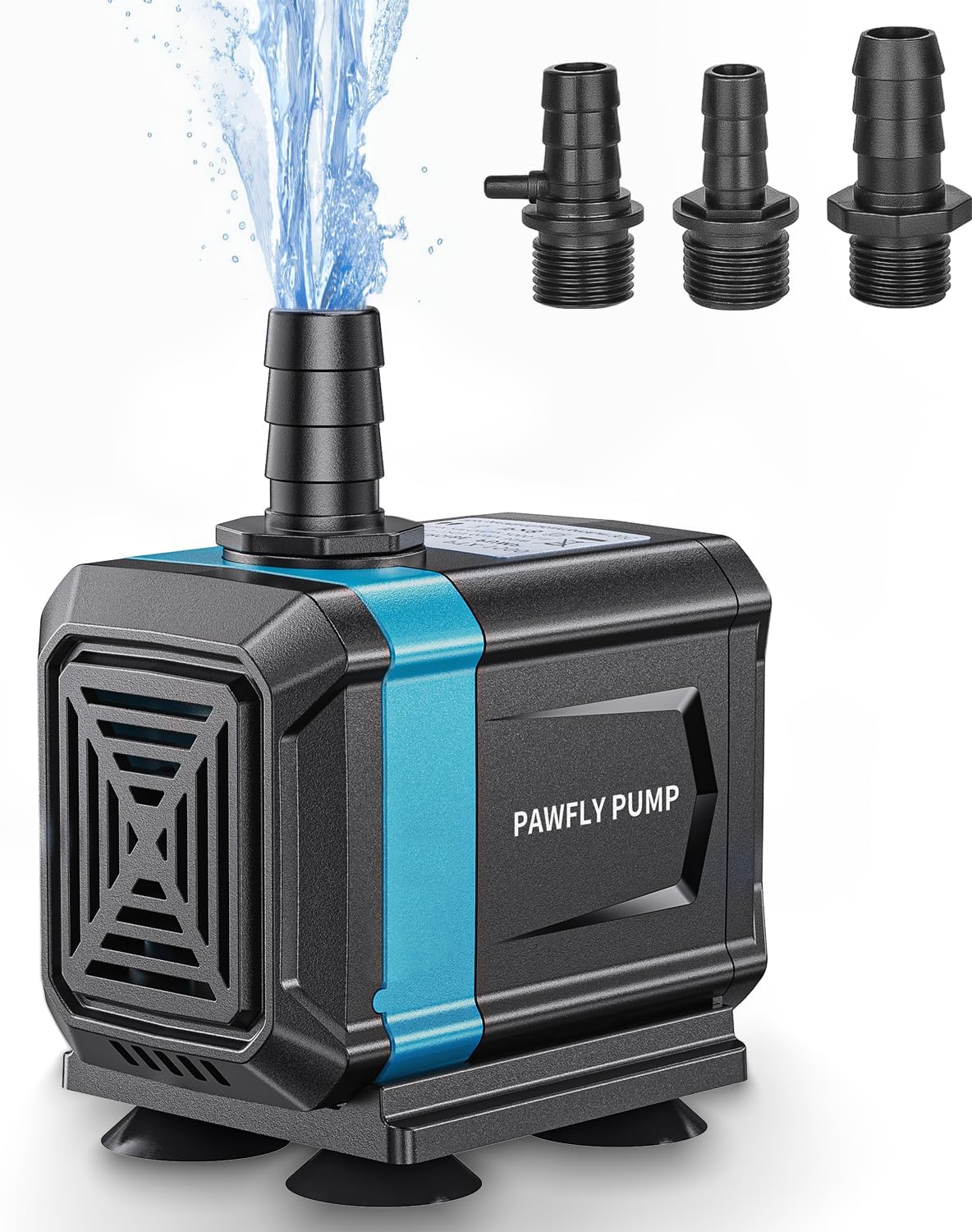 Pawfly Pompe submersible pour aquariums 2100L/H Pompe de fontaine ultra-silencieuse avec course réglable en hauteur de 2 m Pour étangs à poissons, jardins, cascades et marécages
