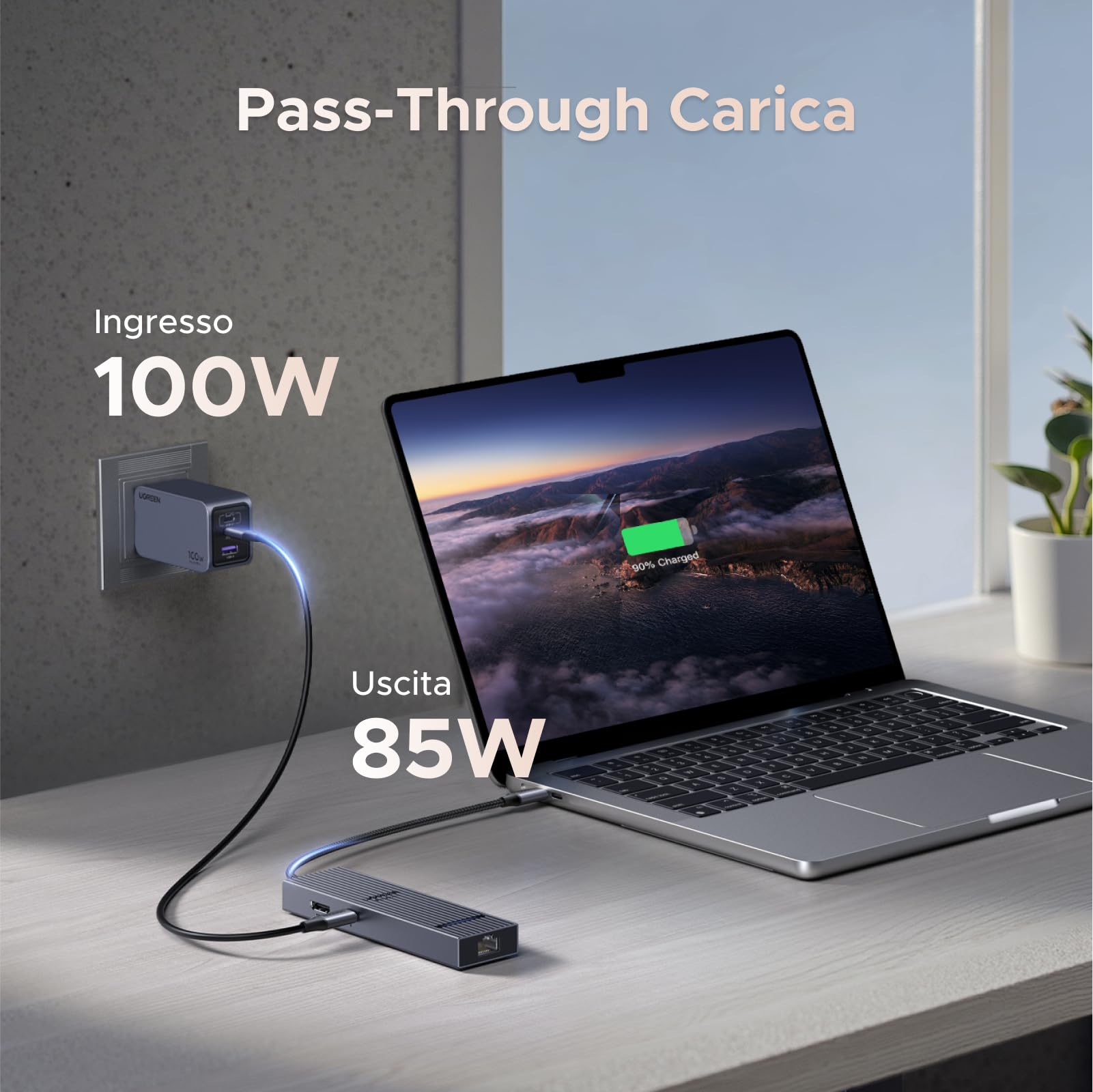 UGREEN Revodok Pro 1061 10Gbps Hub USB C Ethernet Gigabit HDMI 4K 60Hz PD 100W Adattatore Type C 3.2 Docking Station Compatibile con MacBook Air, iPad, iPhone 16 Plus Max, Surface, Galaxy Tab S9