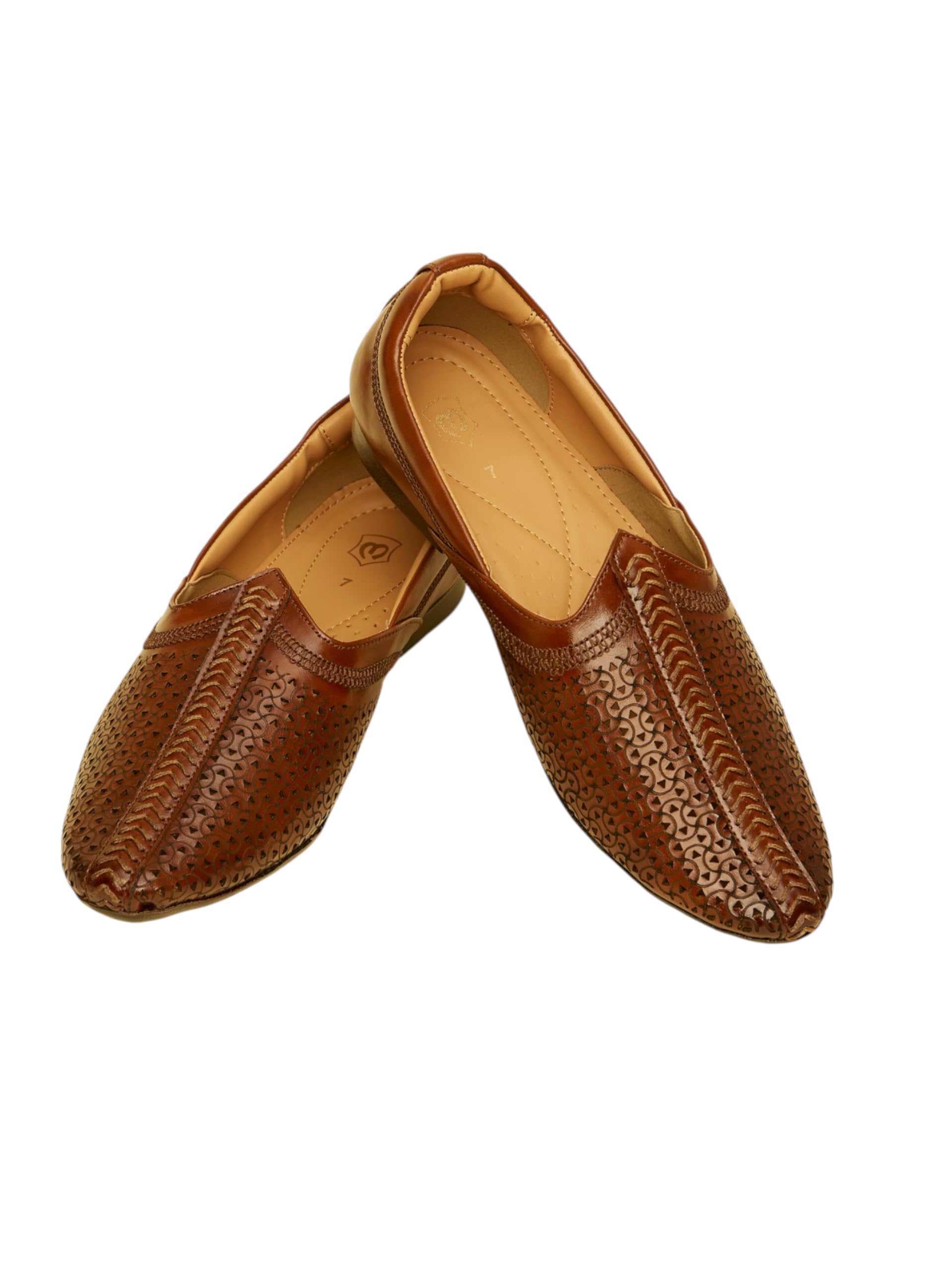 Men's Faux Leather Cutwork Loafers