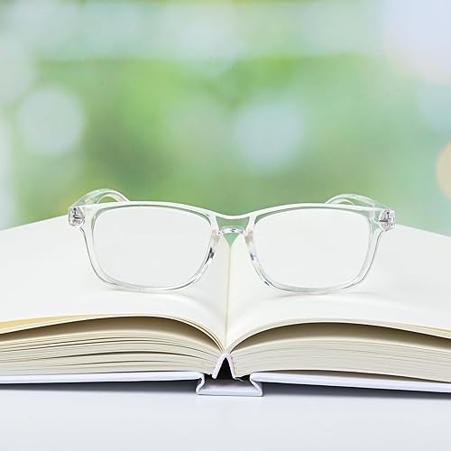 Miniatura 4 de In Style Eyes Lentes de lectura superfuertes de gran aumento, marco de plástico ovalado de borde completo, lente no polarizada, 4.50-7.00