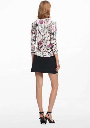 Desigual Women's Fine Geometric Patchwork Pullover
