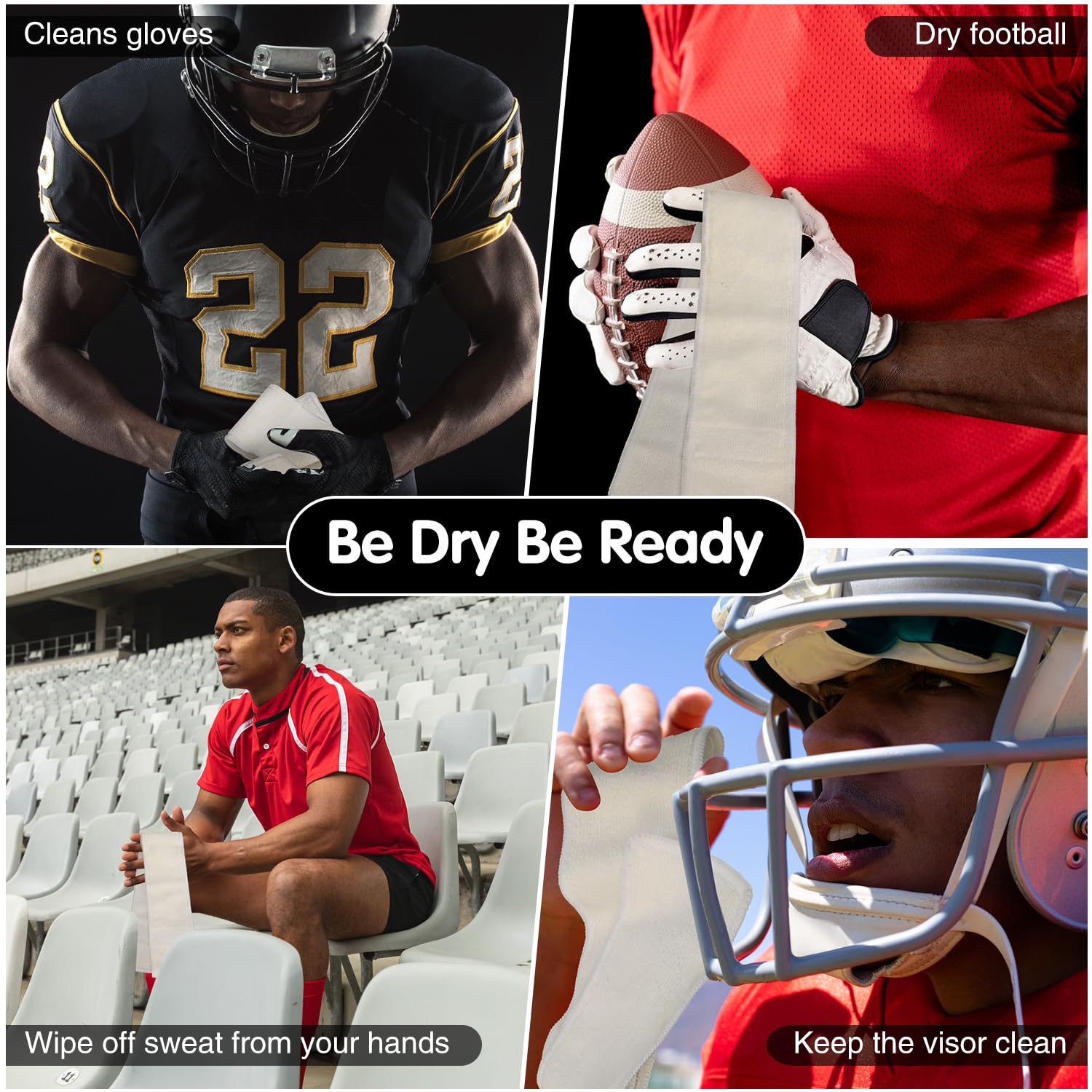 Best Streamer Towel Picks for 2026 1 DkOvn Football Towel, Streamer Thin Sports Towel with Hook and Loop Closure — product photo