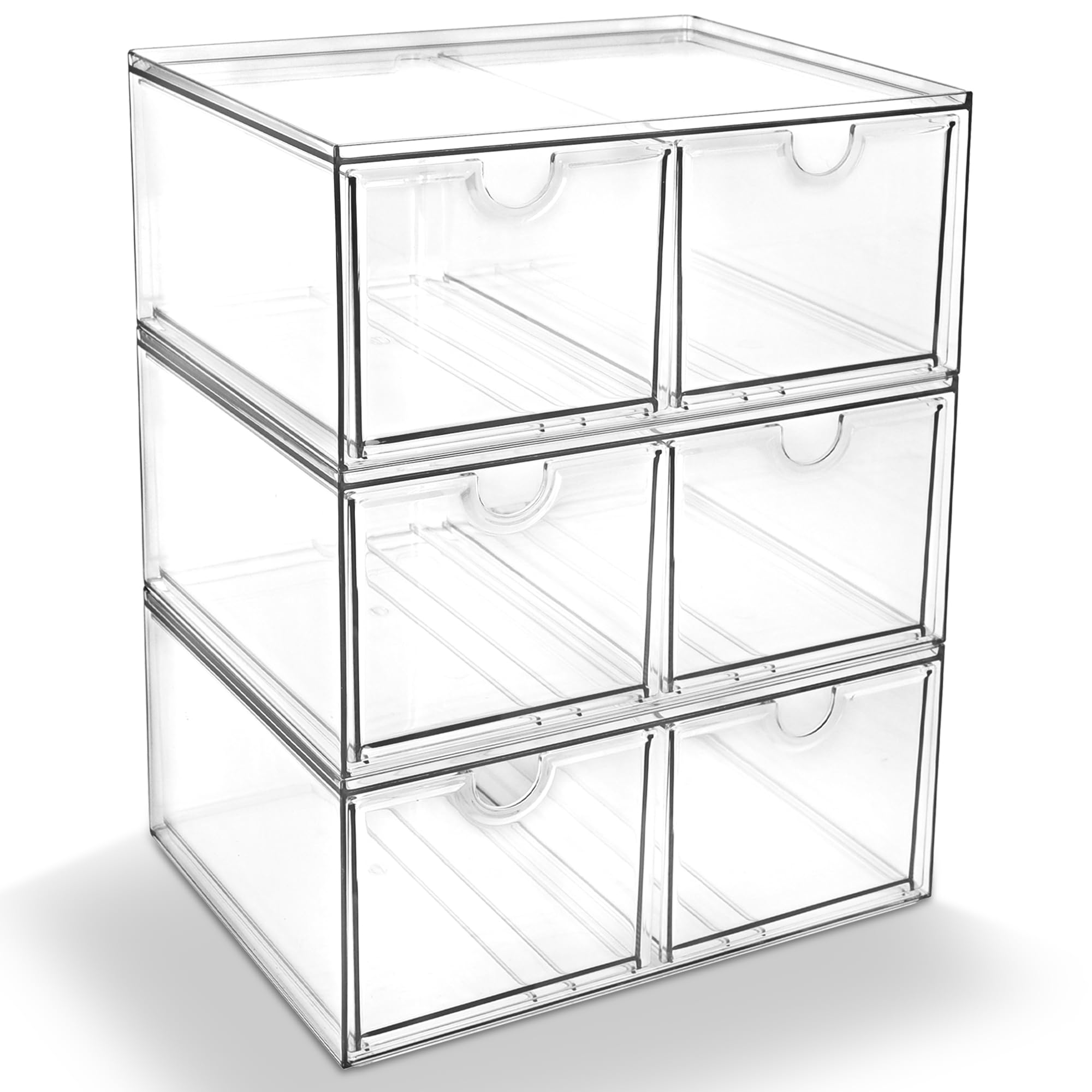 Photo 1 of Prsildan Stackable Acrylic Drawer Organizer - Clear