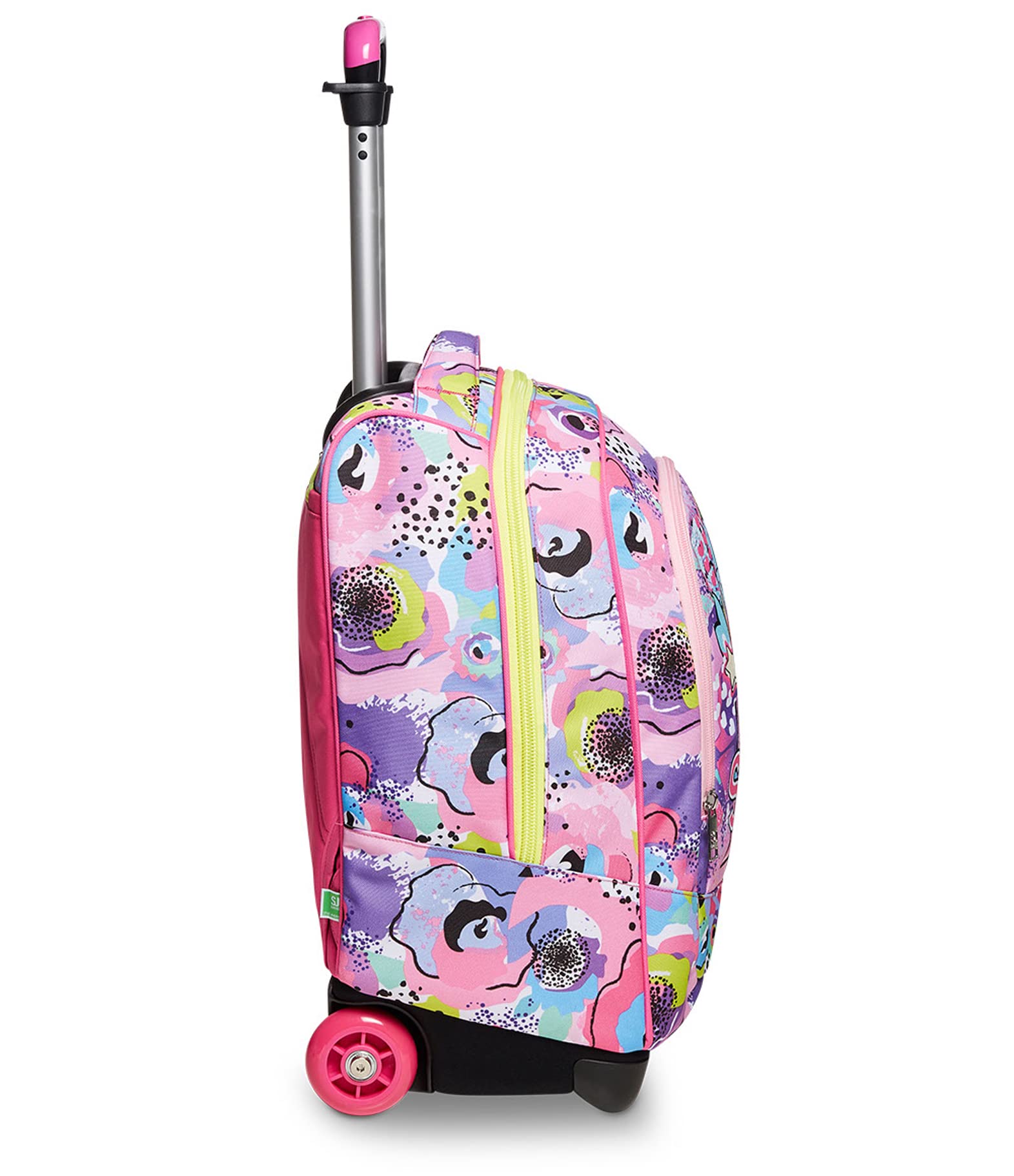 SJ Kids Zaino trolley 2 in 1 con ruote di prima classe per la scuola elementare viaggi e tempo libero ragazze e ragazzi multicolore