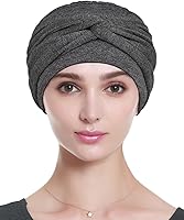 Vista 23 de Alnorm Gorro de quimioterapia, sombrero de viscosa para mujer, turbante para la cabeza para mujer