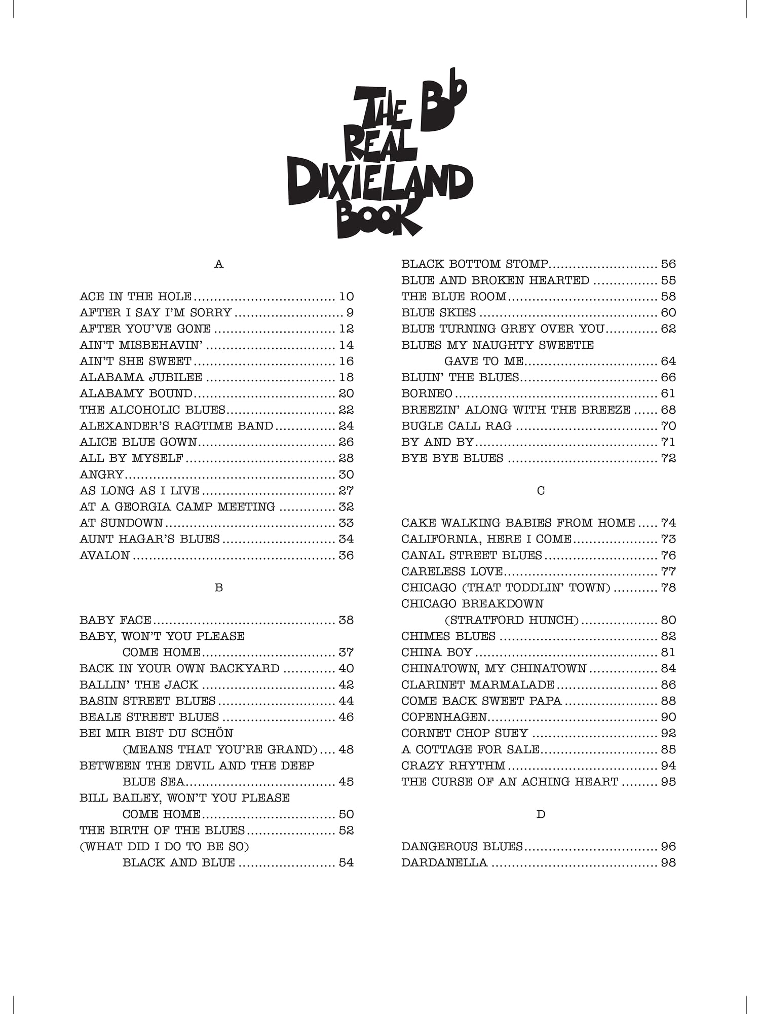 The Real Dixieland Book: B-flat Instruments