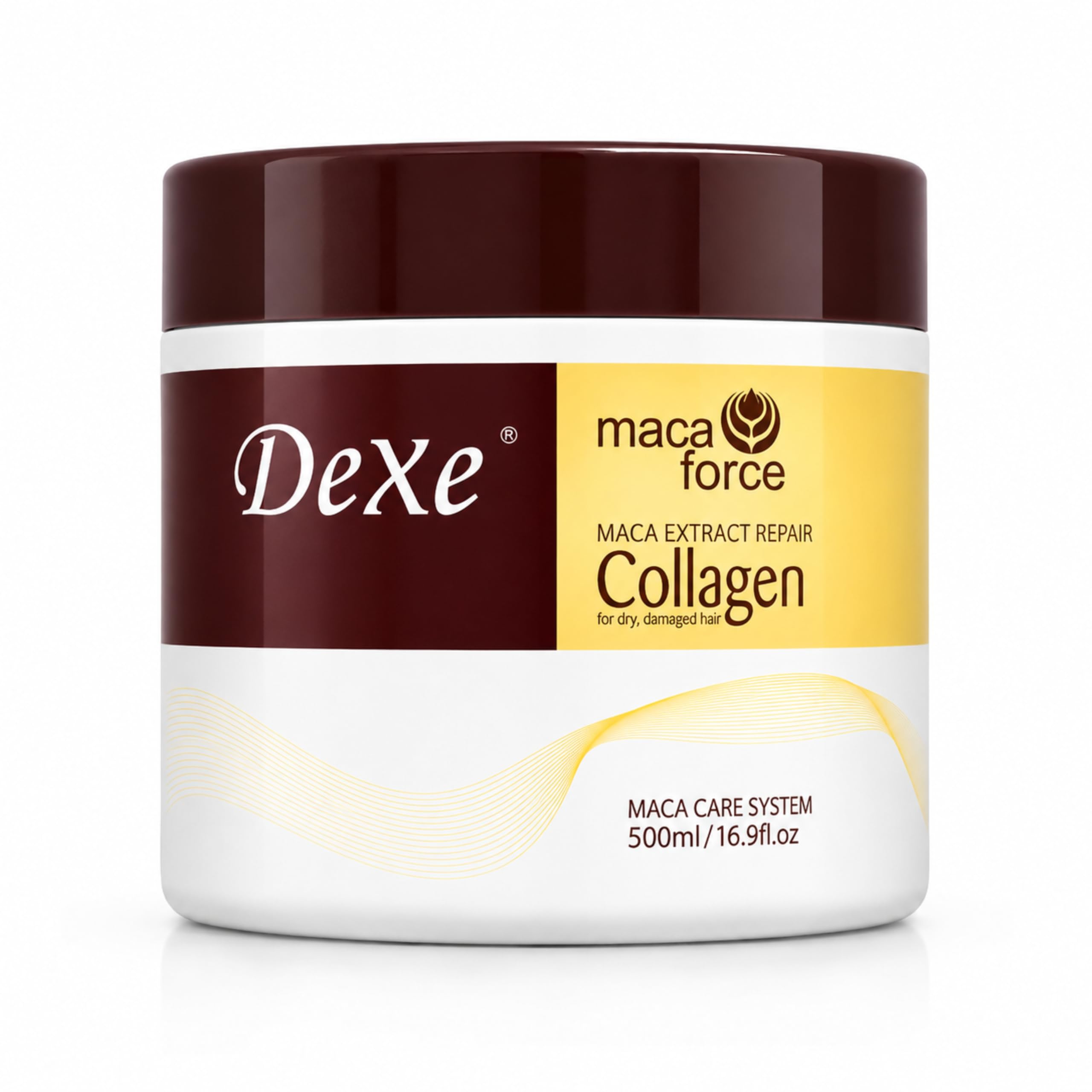 Dexe Maca Force Maca Essence Repair Collagen Hair Mask Deep Conditioning Hair Spa Cream for Dry, Damaged & Chemically Treated Hair | Intense Moisture & Strengthening (500ml)-image-29
