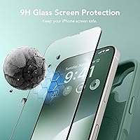 Vista 997 de GONEZ Funda de silicona para iPhone 15 Pro Max, compatible con Magsafe, protector de cámara + protector de pantalla, forro de microfibra suave Negro