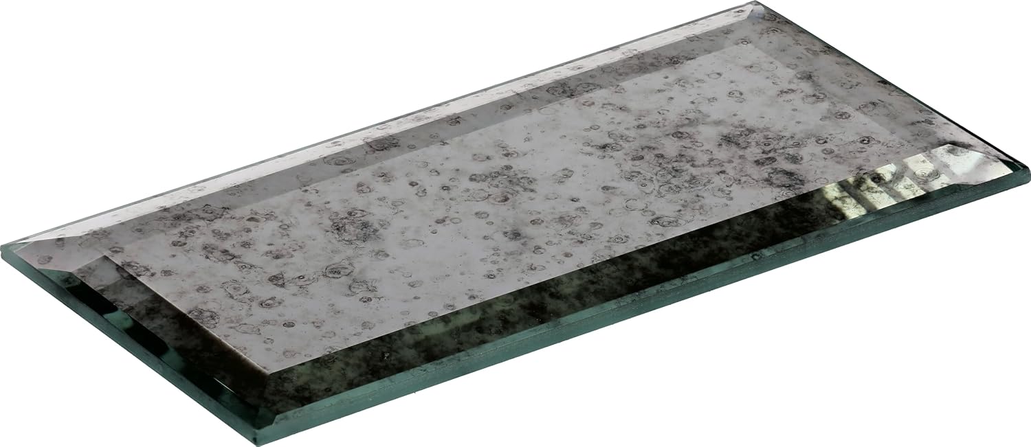 Daltile Lavaliere 3" x 6" Natural Stone Bevel Wall Tile in Polished Black Antique Mirror (40 PC per Carton) (4.84 SQFT per Carton)