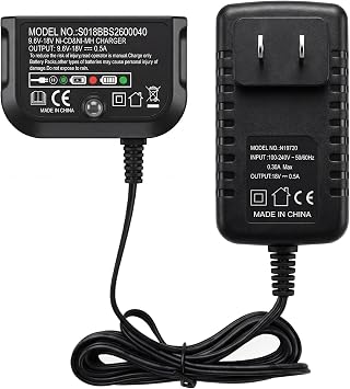 Replacement for Black & Decker 9.6V-18V Battery Charger 90556254-01, Compatible with Black and Decker 9.6V 12V 14.4V 18V NiCad & NiMH Battery HPB18 FSB18 HPB14 FSB14 HPB12 FS12B HPB96 FSB96