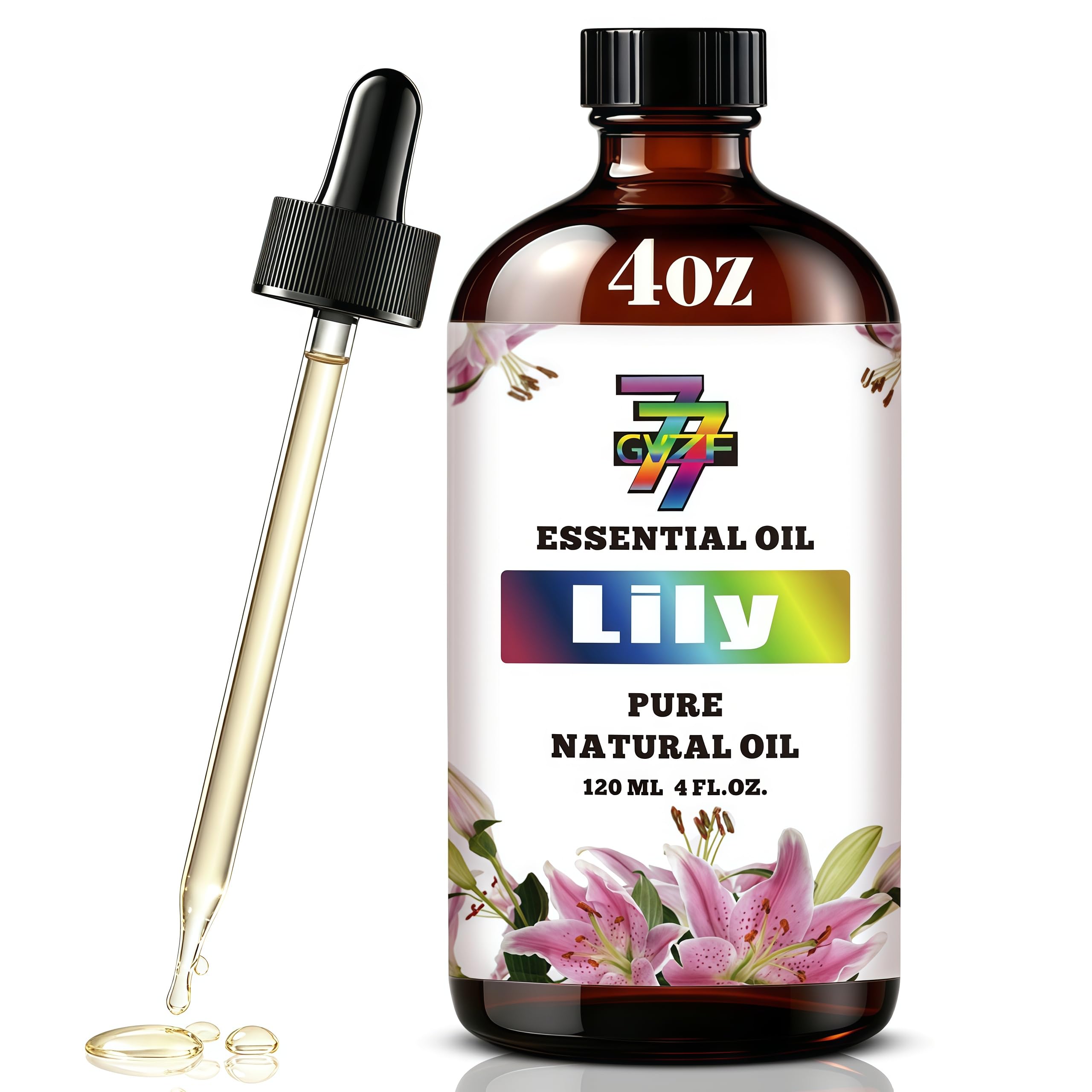 Lily Essential Oil for Diffuser Massage Candles, Lily Oil 4 fl oz